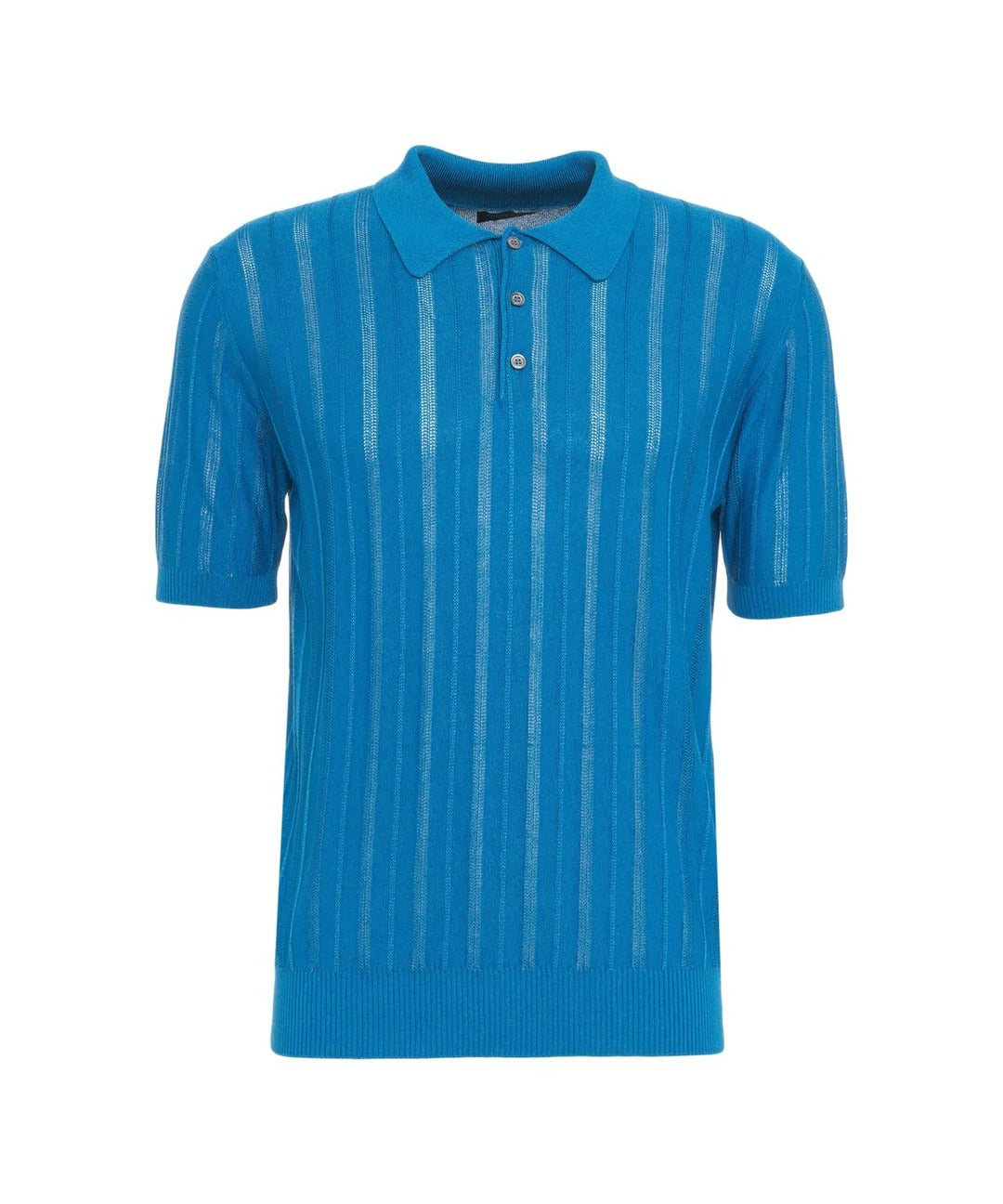 ROBERTO COLLINA Polo Uomo Punto Traforato-Denim