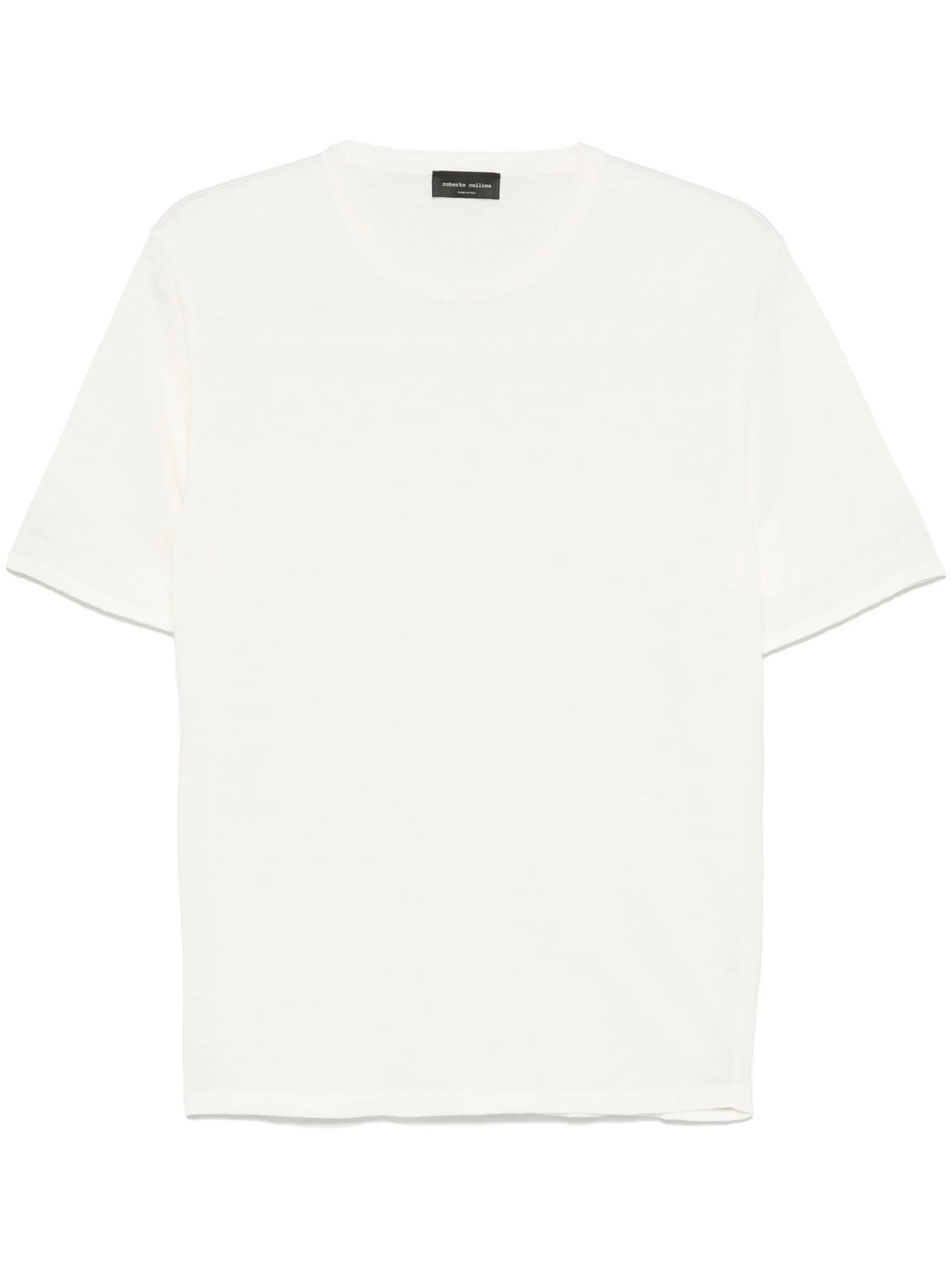 ROBERTO COLLINA T-Shirt Uomo Lino-Bianco