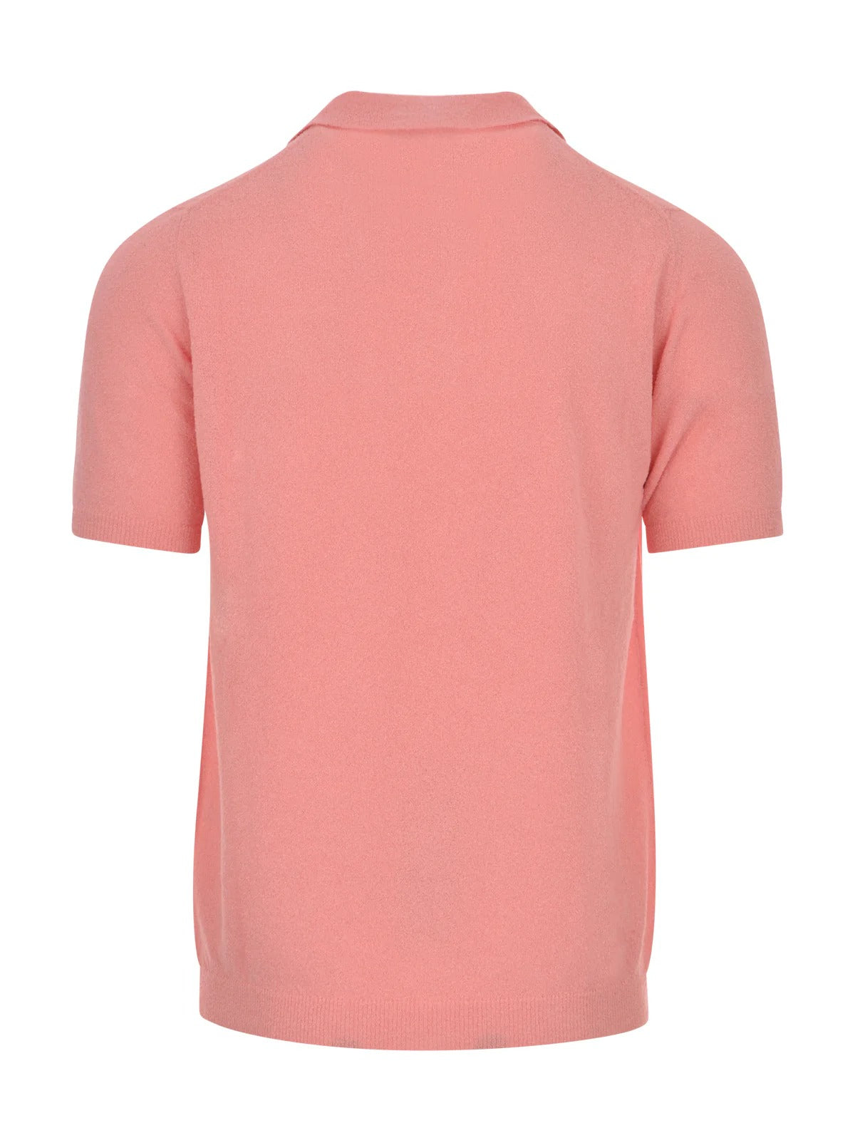 ROBERTO COLLINA Polo Uomo Effetto Spugna-Rosa
