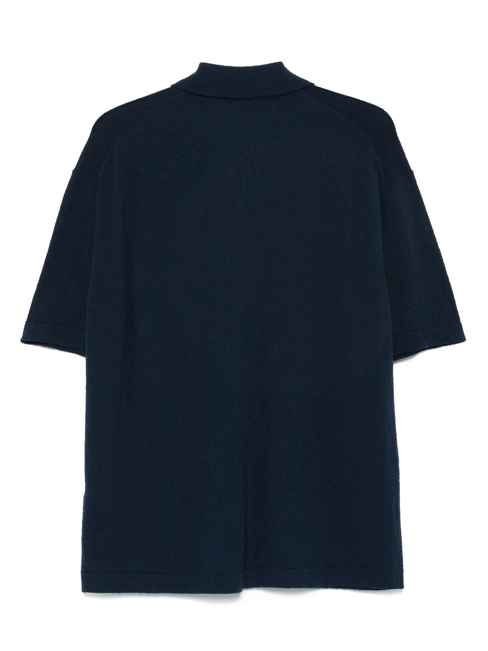 ROBERTO COLLINA Camicia Uomo Effetto Spugna-Navy