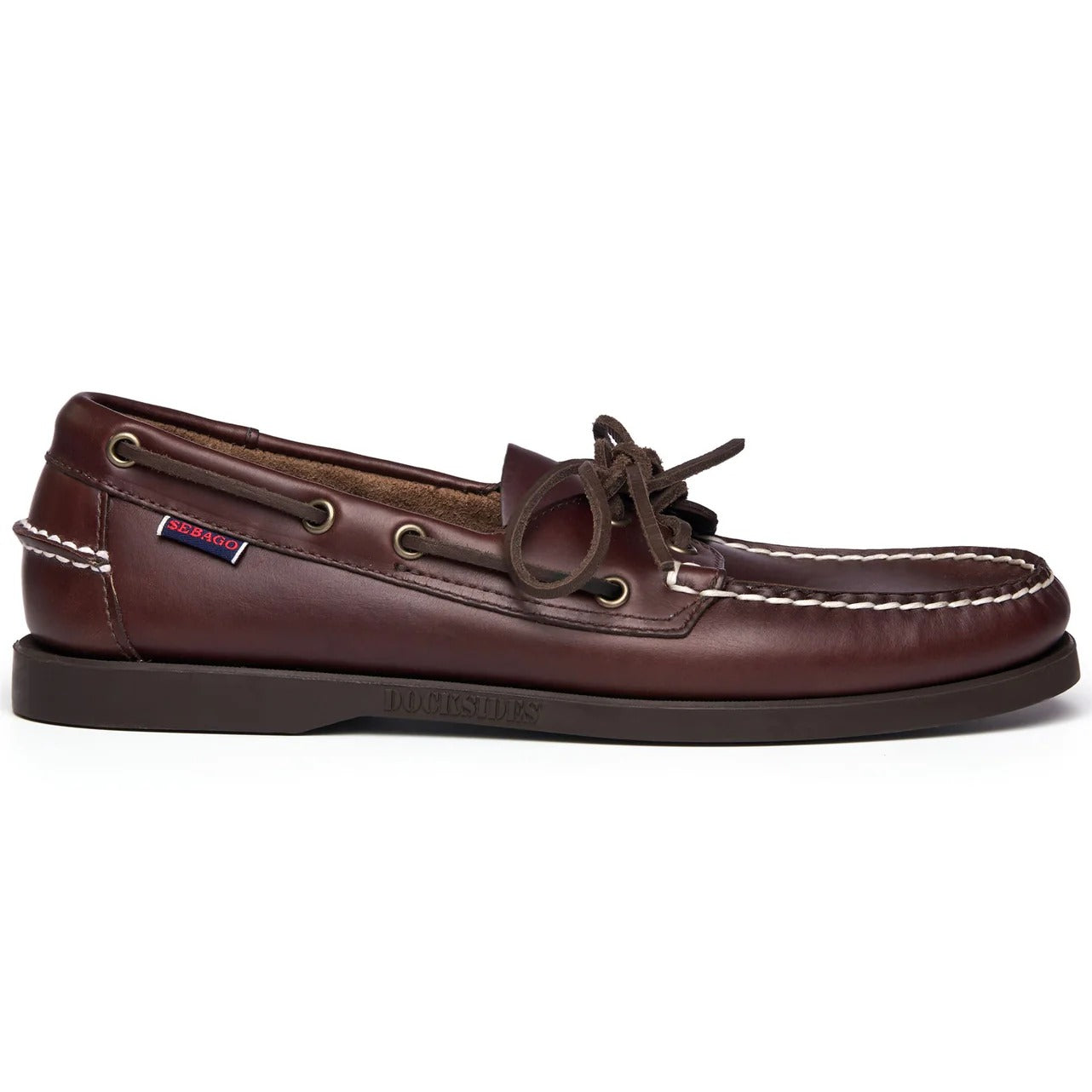 SEBAGO Mocassino Uomo Docksides Portland Waxed-Dark Brown Gum