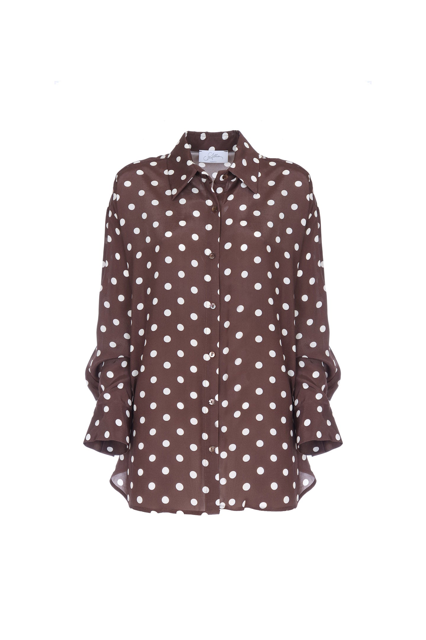 SO ALLURE Camicia Oversize Viscosa Pois-Namibia