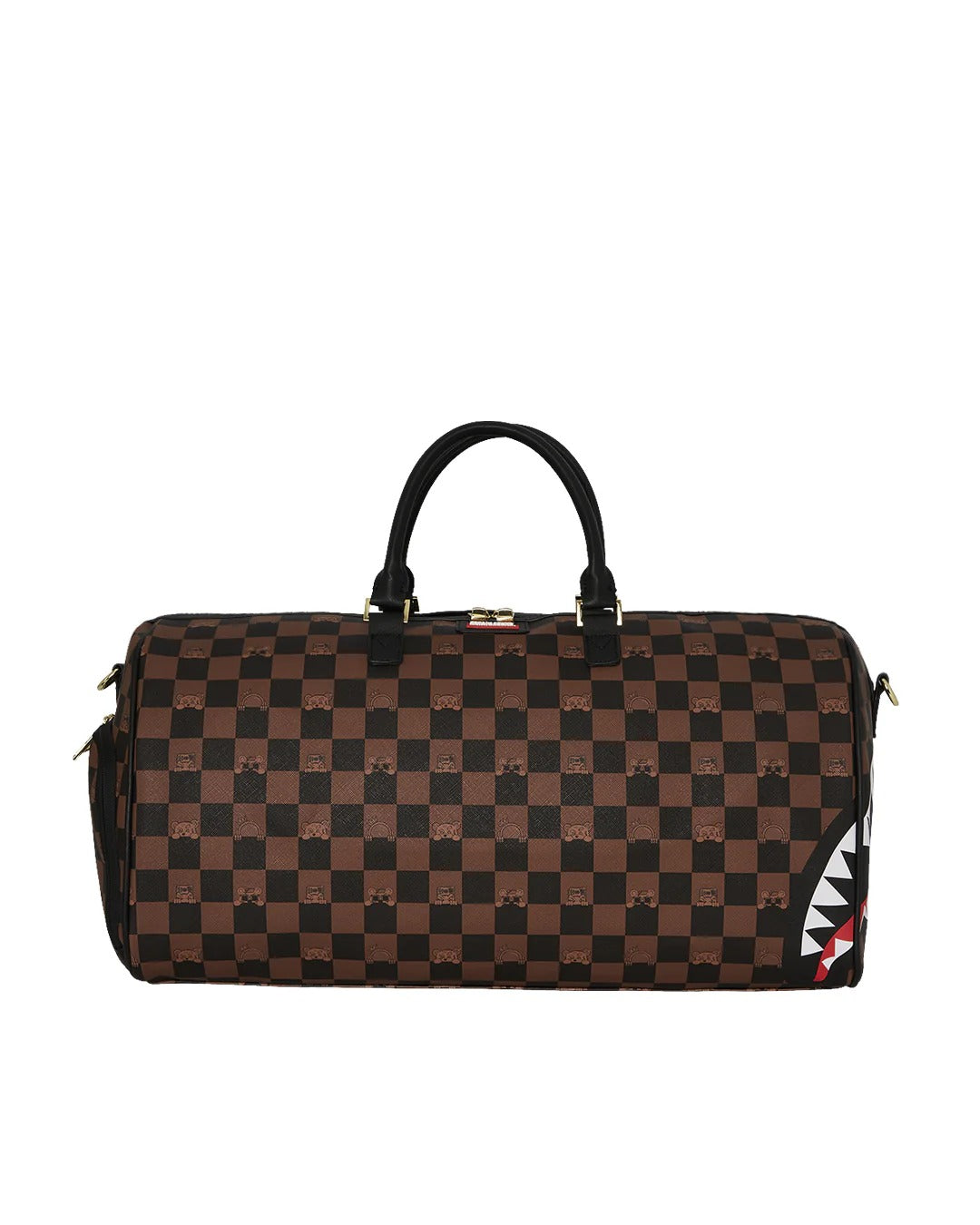 SPRAYGROUND BORSONE Peeking Character Check-Marrone