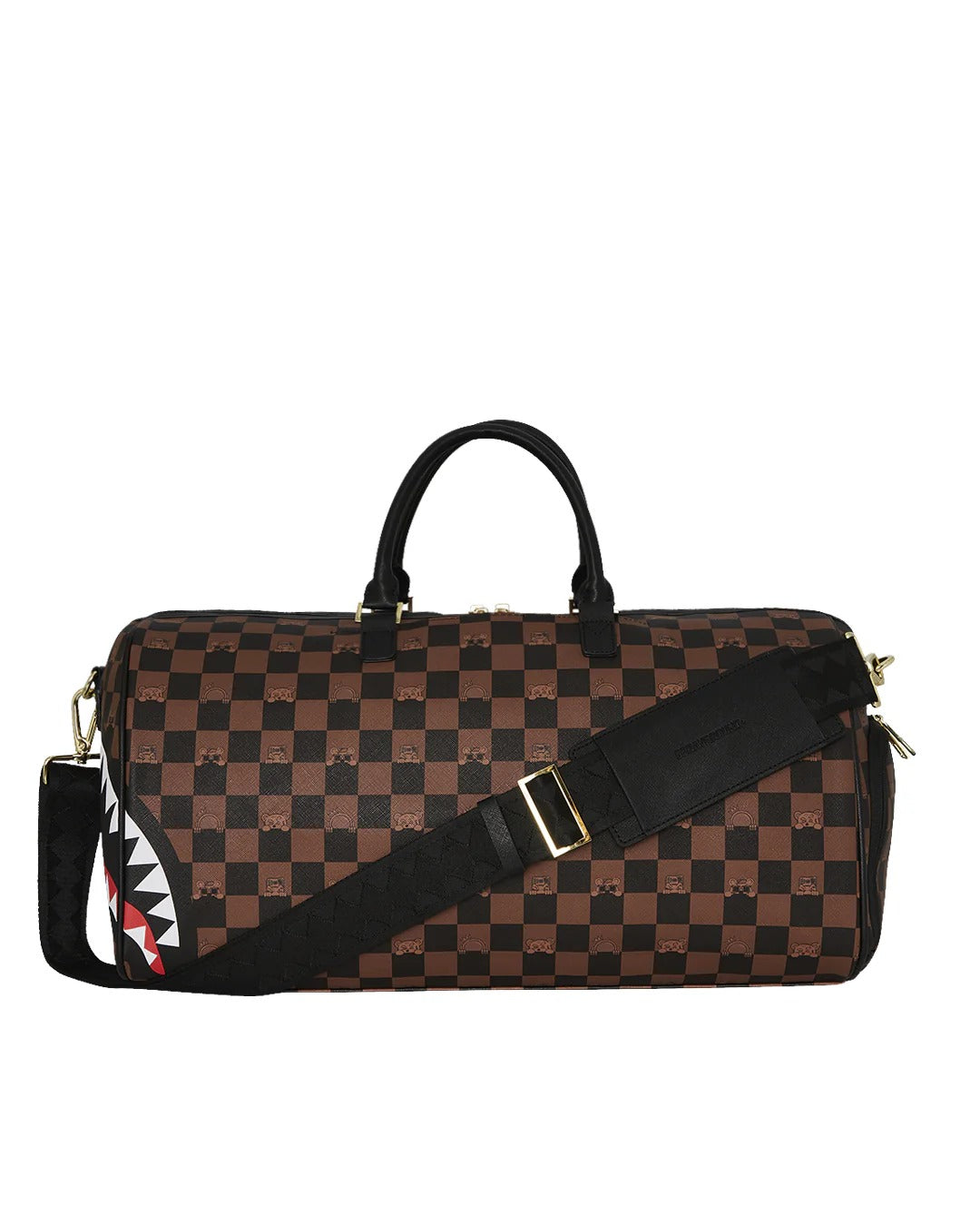 SPRAYGROUND BORSONE Peeking Character Check-Marrone
