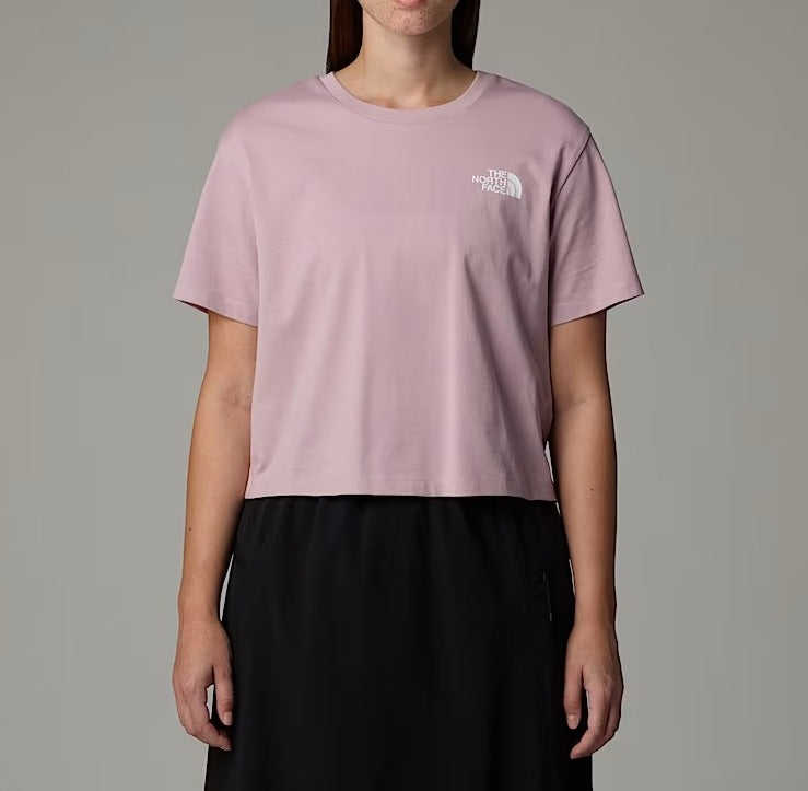 THE NORTH FACE T-Shirt Donna Simple Dome Cropped-Metal Pink