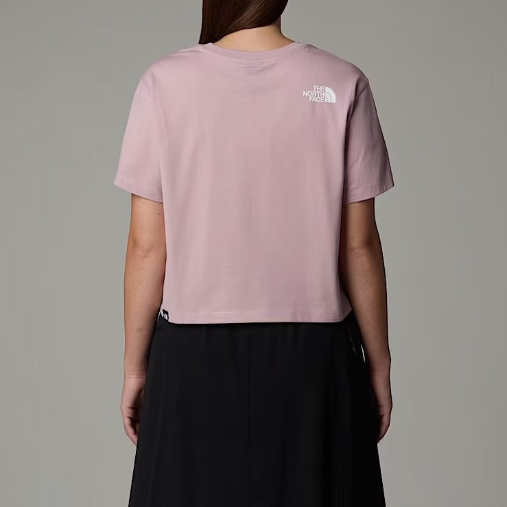 THE NORTH FACE T-Shirt Donna Simple Dome Cropped-Metal Pink