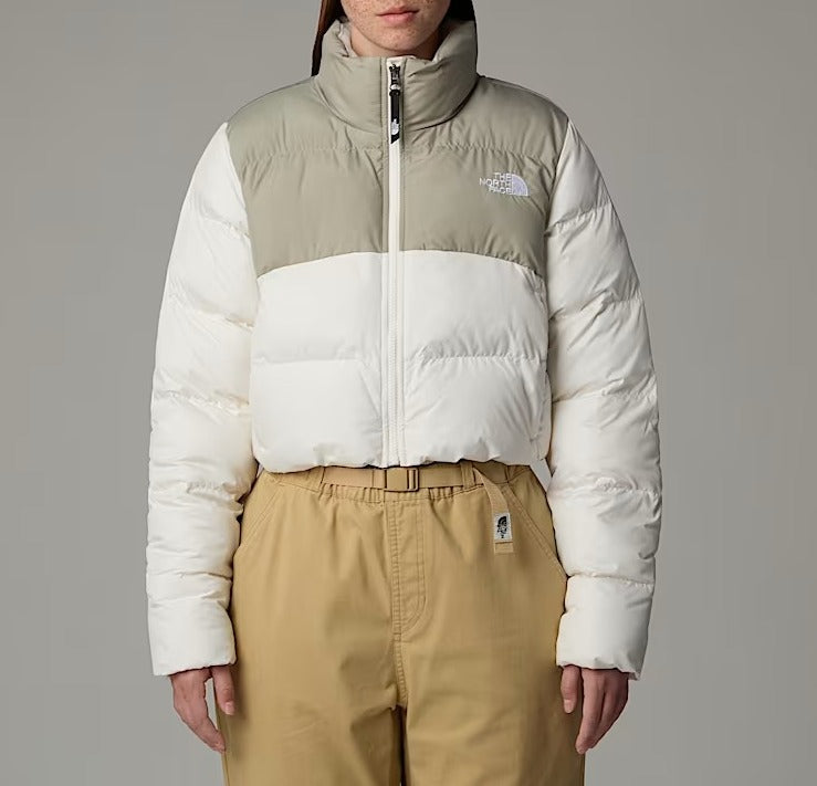 THE NORTH FACE Giubbino Donna CROPPED SAIKURU-White Dune Clay Grey