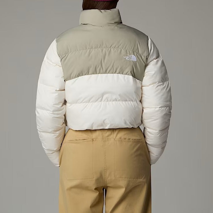 THE NORTH FACE Giubbino Donna CROPPED SAIKURU-White Dune Clay Grey