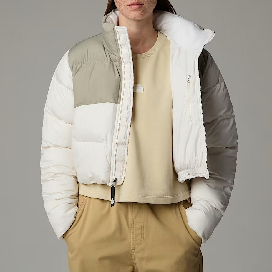 THE NORTH FACE Giubbino Donna CROPPED SAIKURU-White Dune Clay Grey