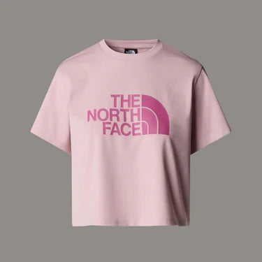 THE NORTH FACE T-Shirt Donna Easy CROPPED-Metal Pink Cyber Berry