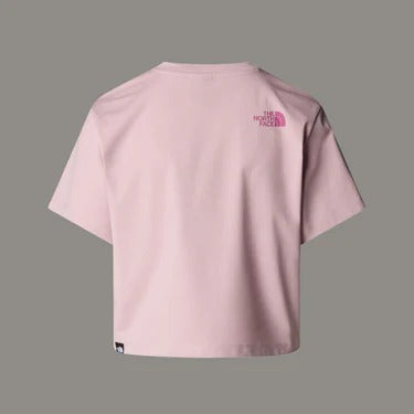 THE NORTH FACE T-Shirt Donna Easy CROPPED-Metal Pink Cyber Berry