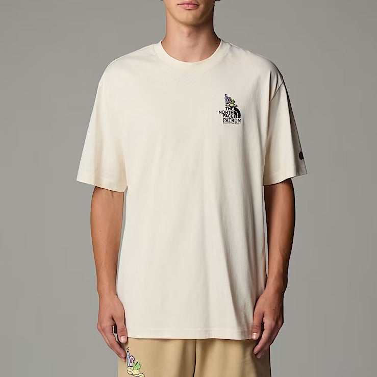 THE NORTH FACE T-Shirt Unisex CLEAN TRAILS OVERSIZED-White Dune