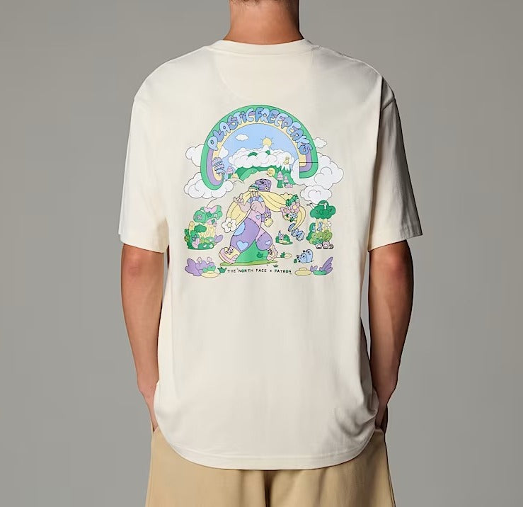 THE NORTH FACE T-Shirt Unisex CLEAN TRAILS OVERSIZED-White Dune