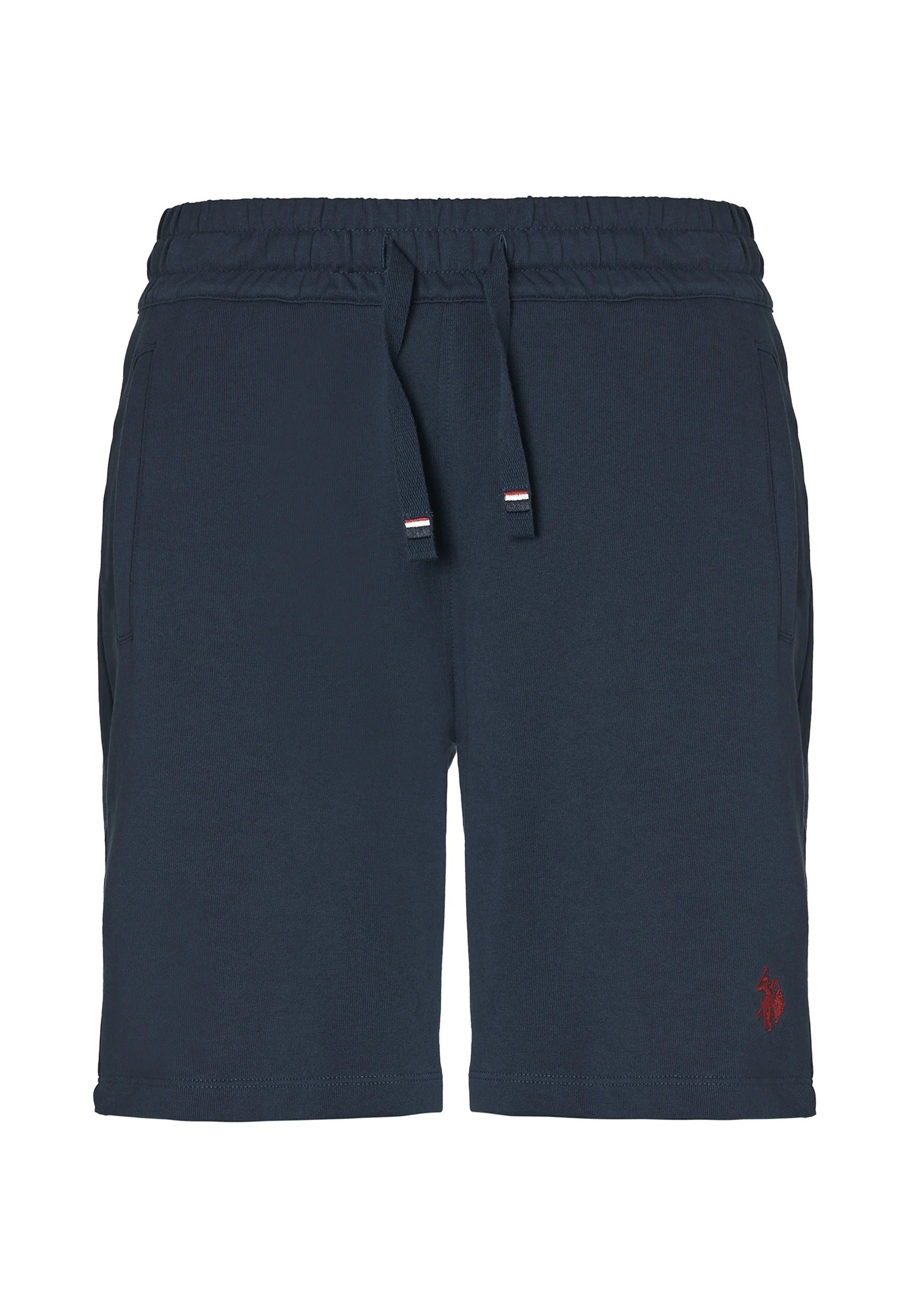U.S. POLO ASSN. Shorts Uomo BALD Felpa Cotone-Blu Navy