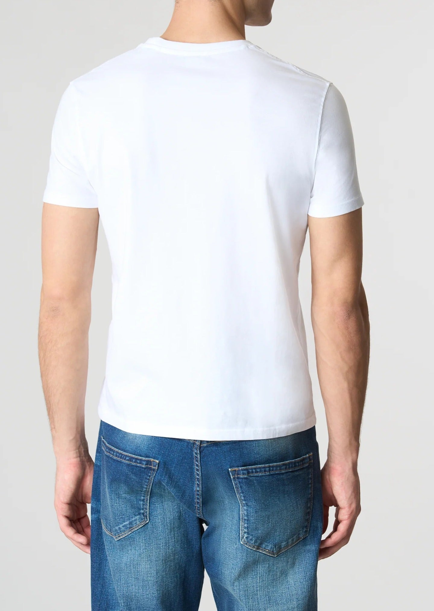 U.S. POLO ASSN. T-Shirt Uomo Mick Reflect Tape-Bianco