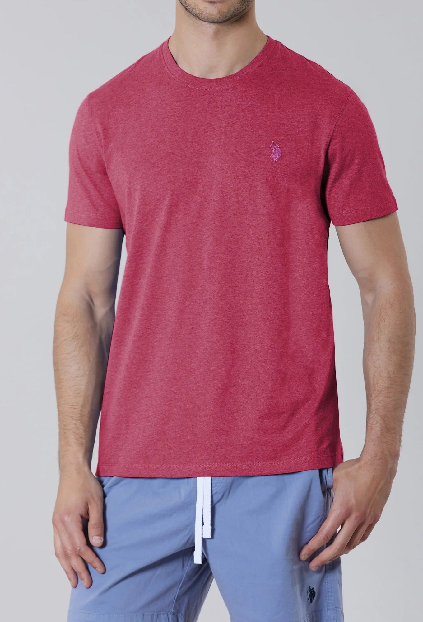 U.S. POLO ASSN. T-Shirt Uomo Mick Melange-Amarena