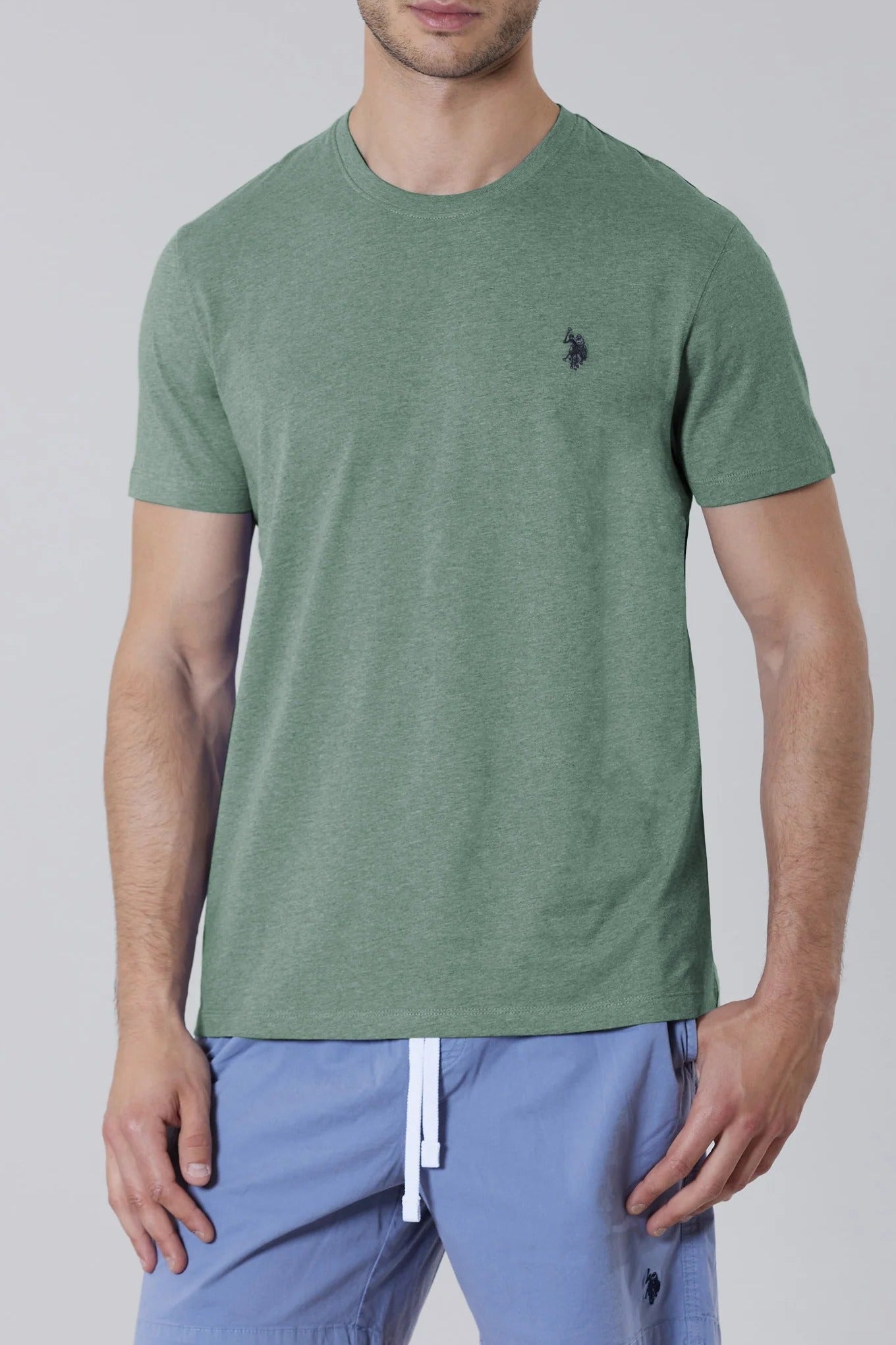 U.S. POLO ASSN. T-Shirt Uomo Mick Melange-Verde