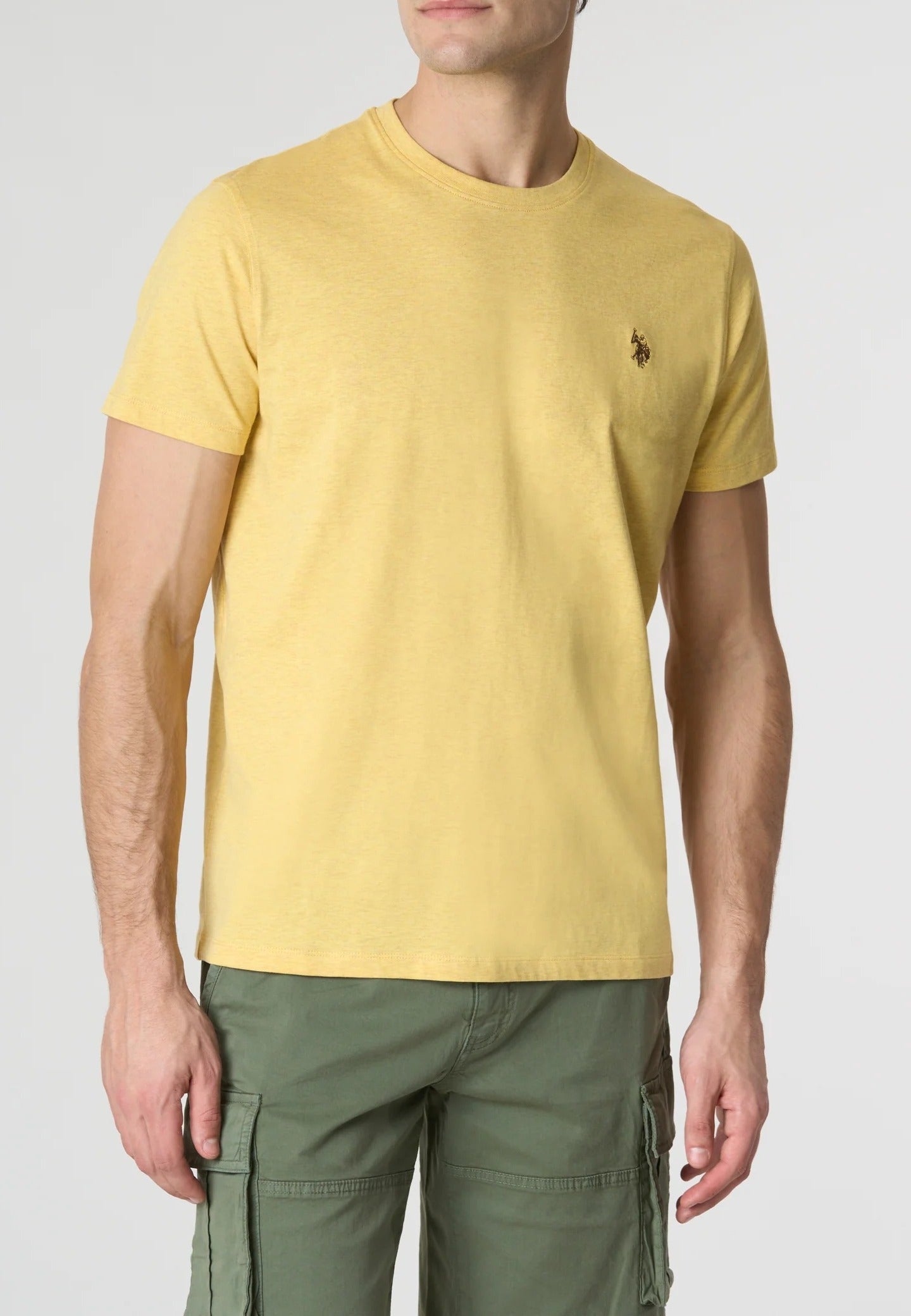 U.S. POLO ASSN. T-Shirt Uomo Mick Melange-Giallo Zafferano