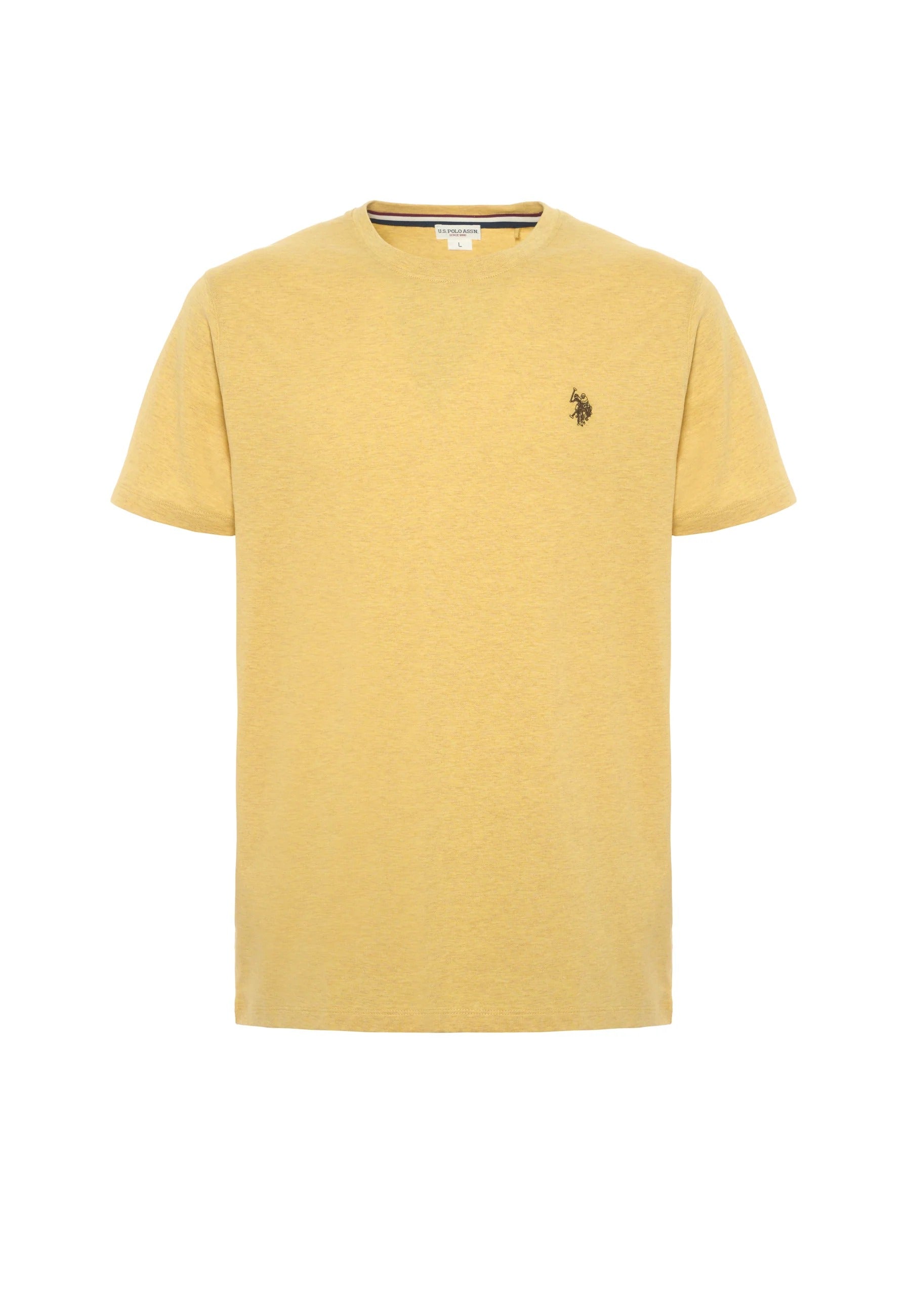 U.S. POLO ASSN. T-Shirt Uomo Mick Melange-Giallo Zafferano