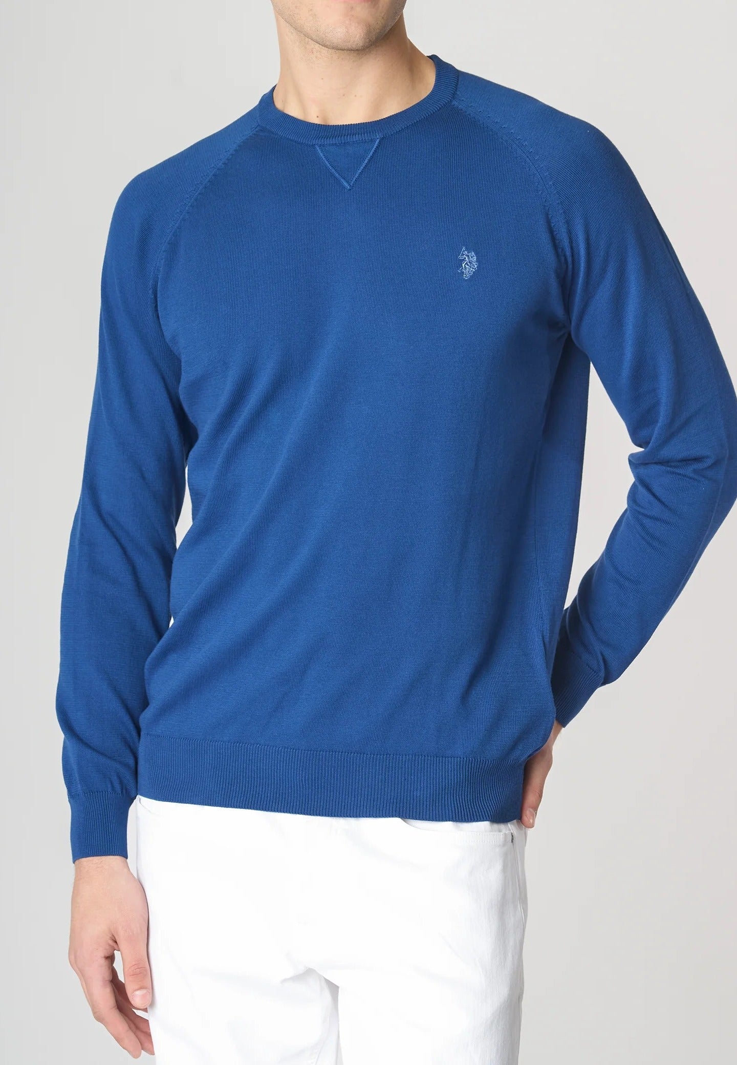 U.S. POLO ASSN. Pullover Uomo Lin Raglan-Blu
