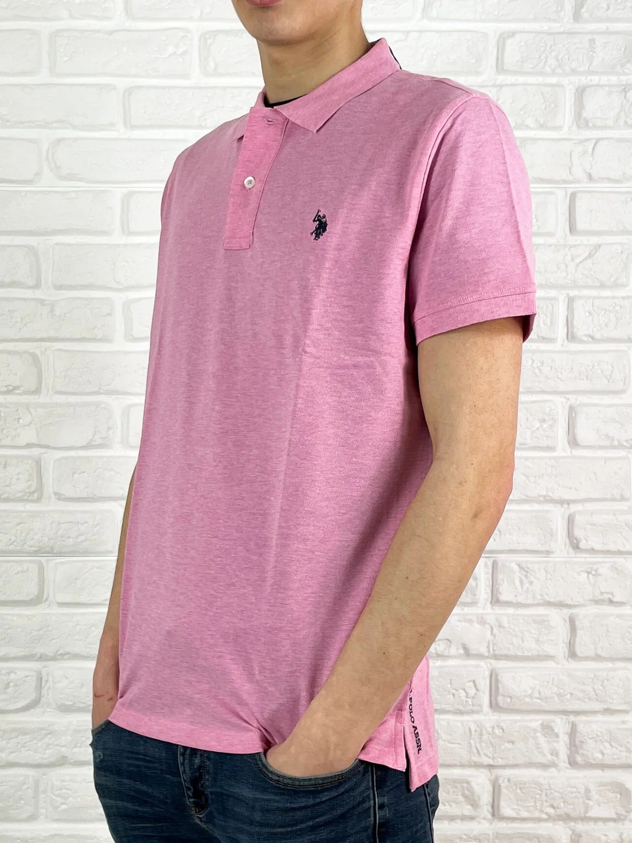 U.S. POLO ASSN. Polo Uomo Amir Melange-Rosa