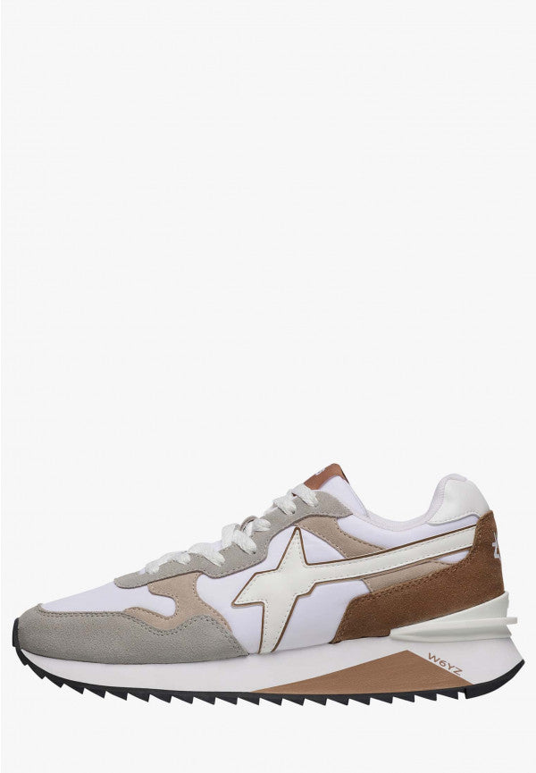 W6YZ Sneaker Uomo Yak-M-Bianco Beige Marrone