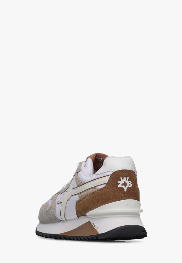 W6YZ Sneaker Uomo Yak-M-Bianco Beige Marrone