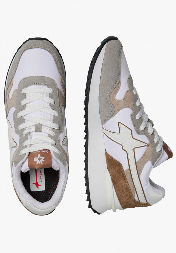 W6YZ Sneaker Uomo Yak-M-Bianco Beige Marrone
