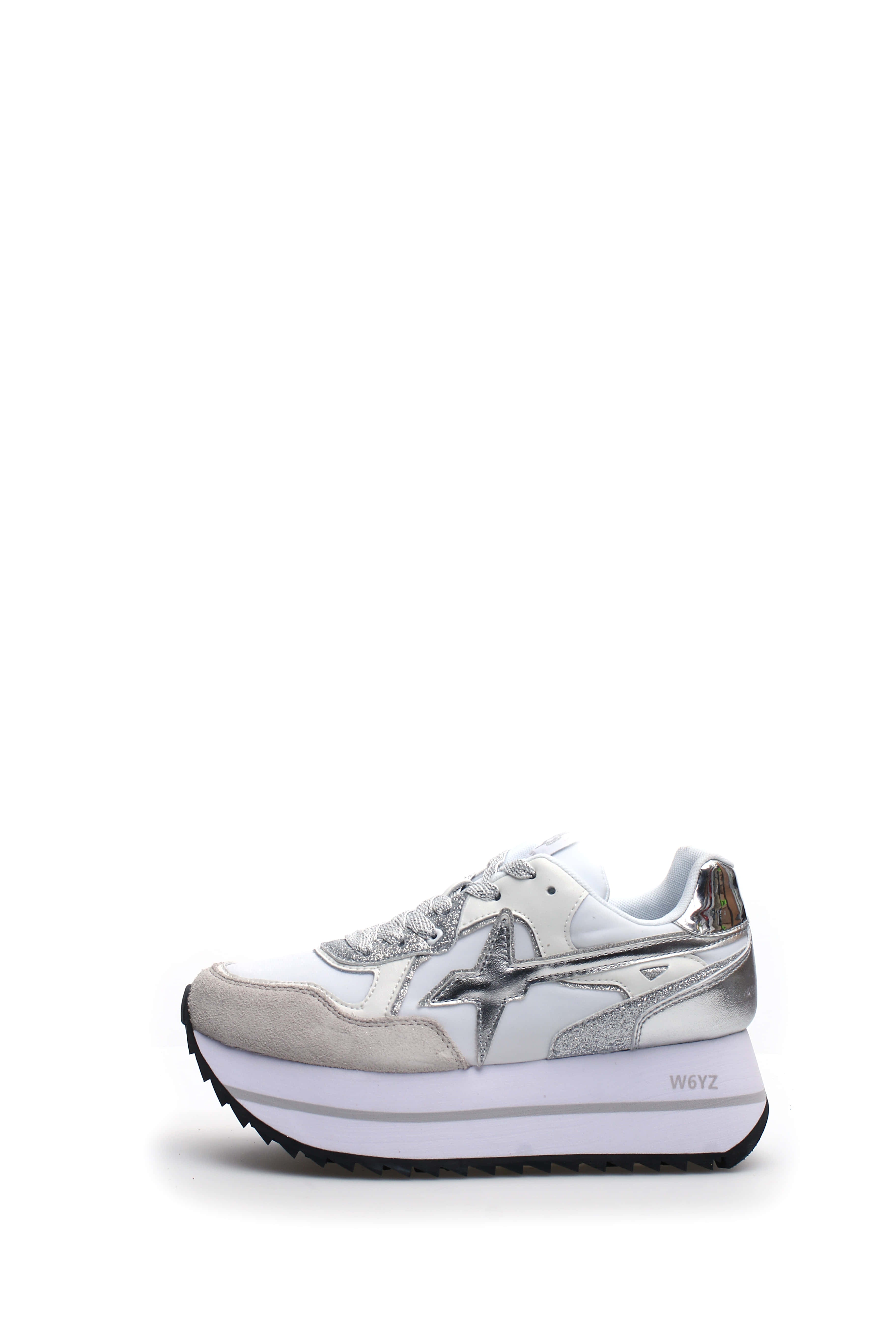 W6YZ Sneaker Donna Deva W-Bianco Argento