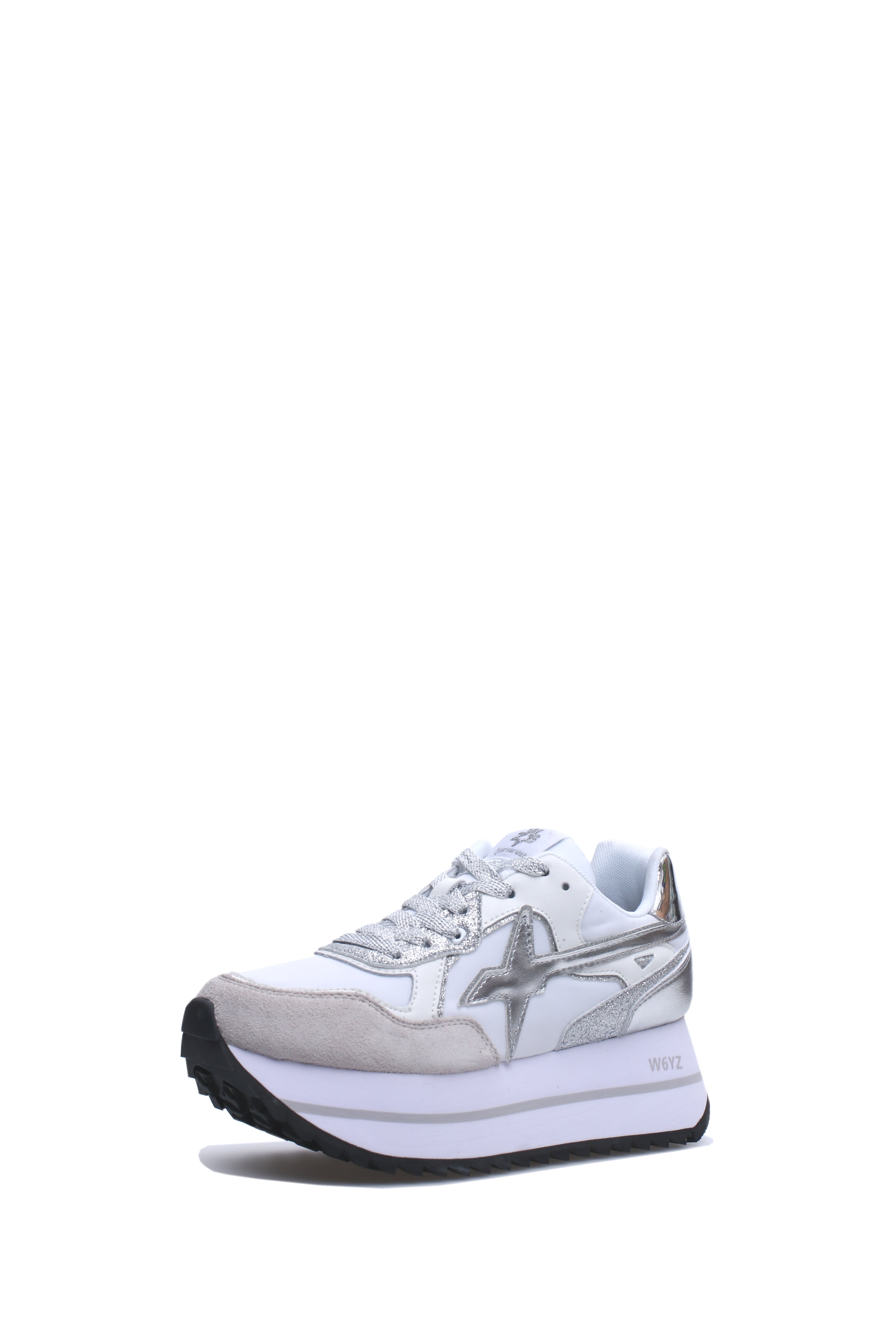 W6YZ Sneaker Donna Deva W-Bianco Argento