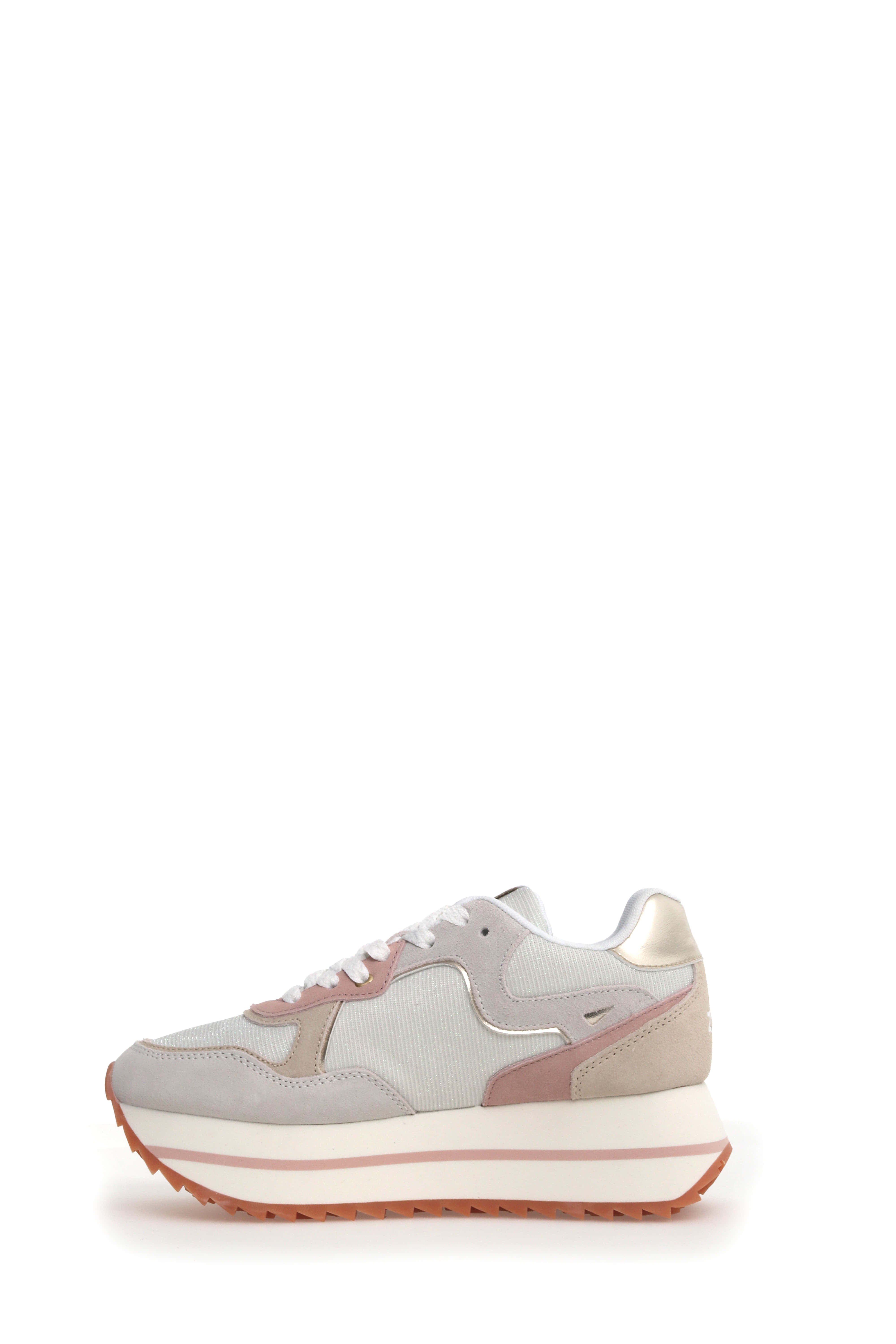 W6YZ Sneaker Donna Deva W-Bianco Rosa Beige