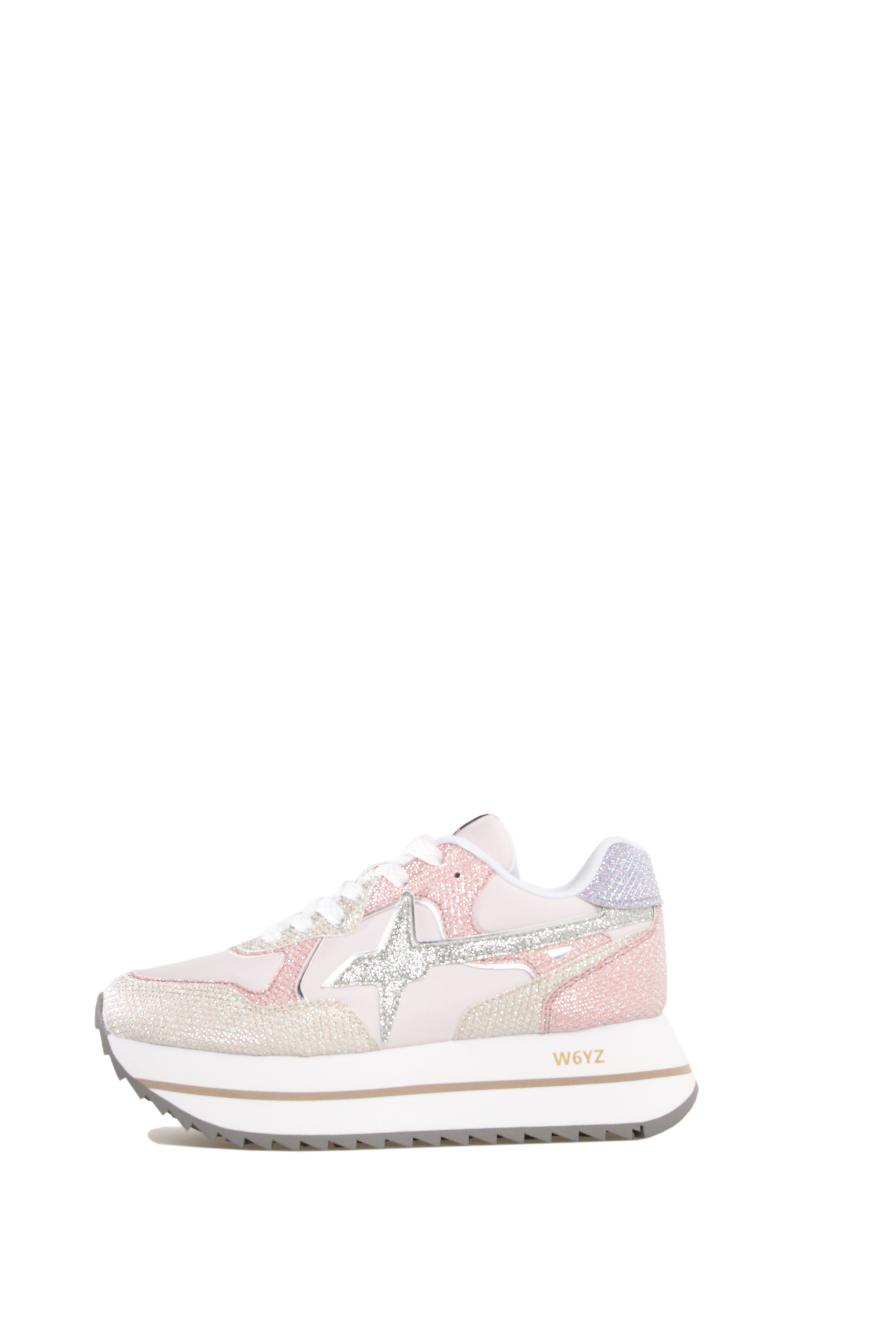 W6YZ Sneaker Donna Deva W-Bianco Cipria Lilla