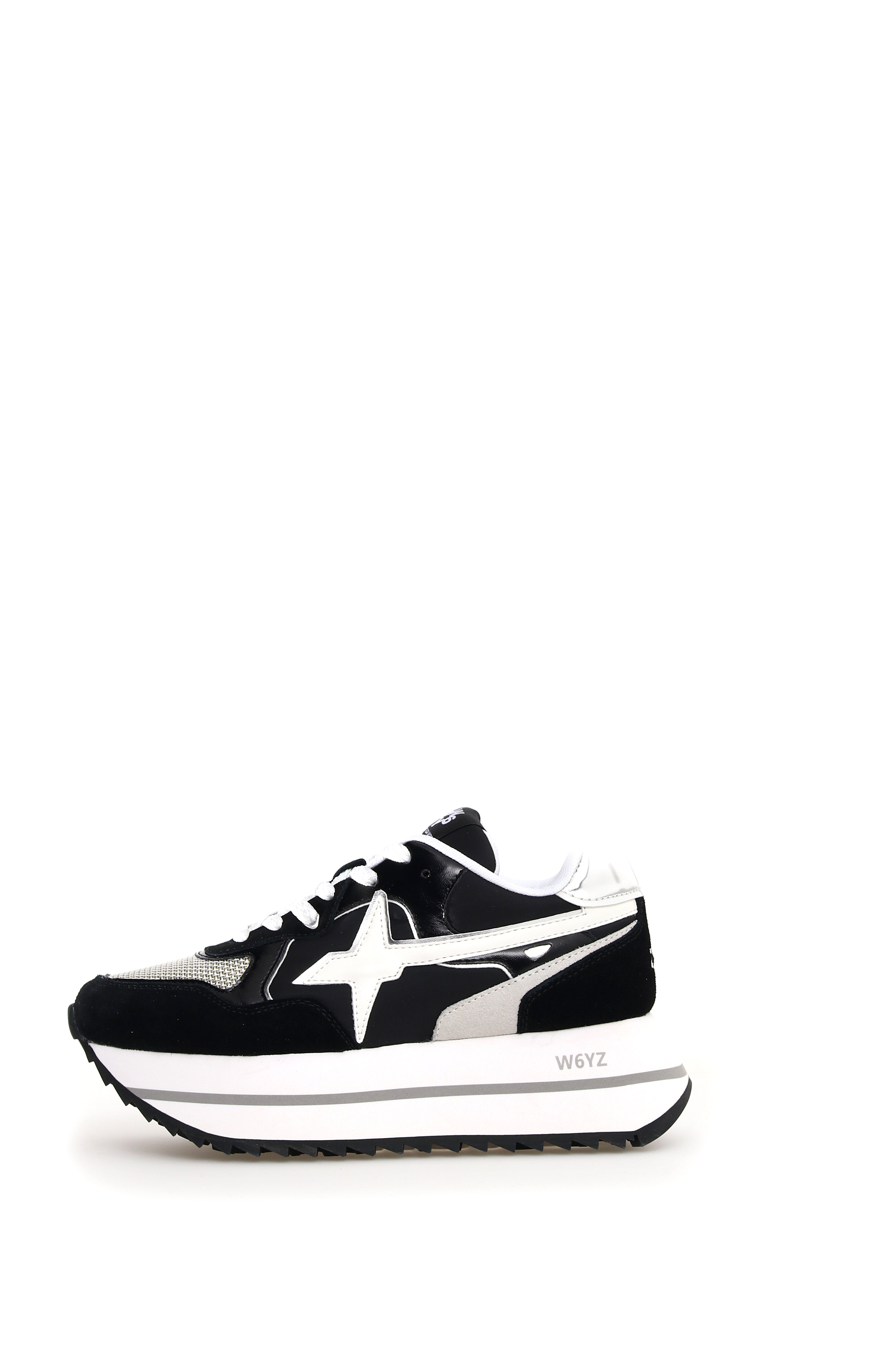 W6YZ Sneaker Donna Deva W-Nero Bianco Argento