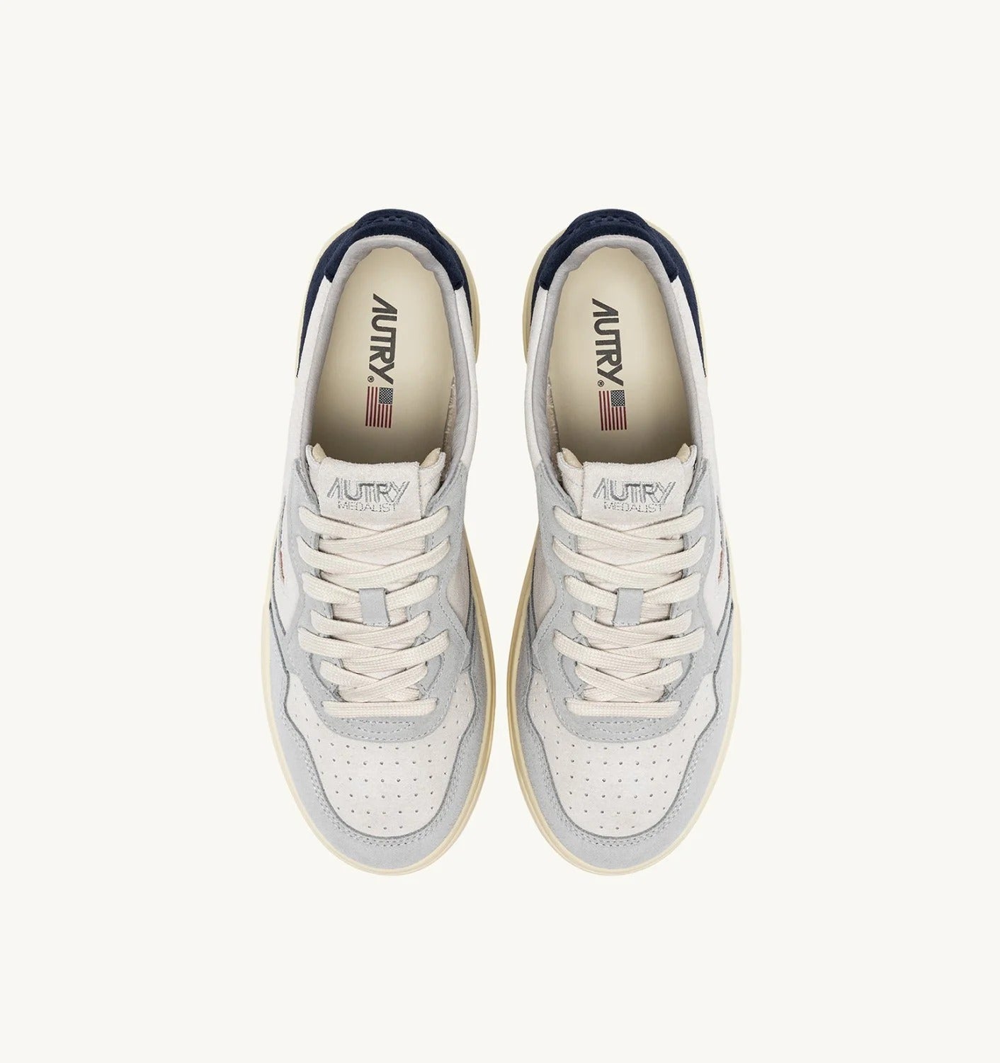 AUTRY Sneaker Uomo Medalist Low-Loft Gray Space Blu