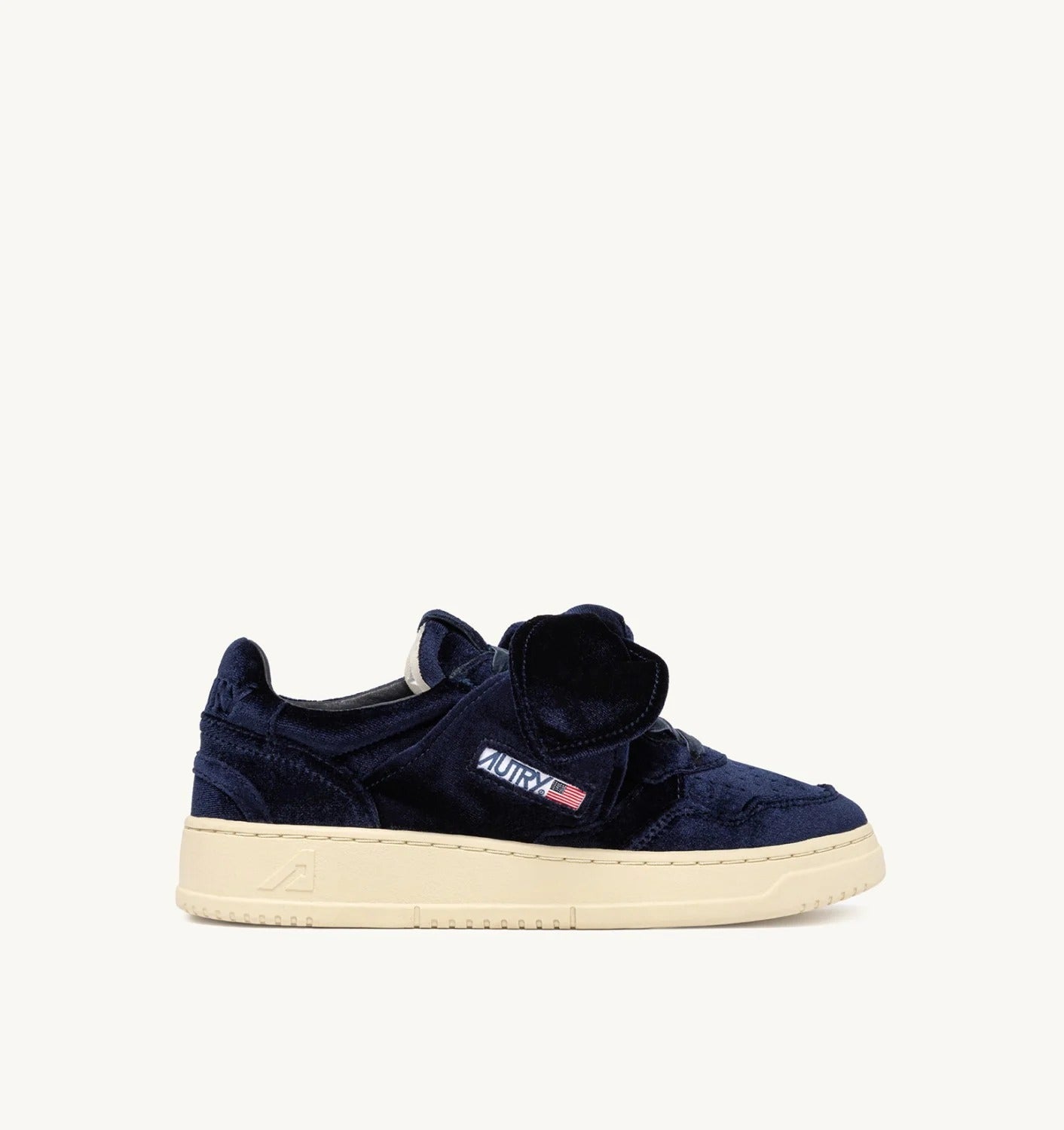 AUTRY Sneaker Donna Medalist Low Velvet Bow-Blue Space