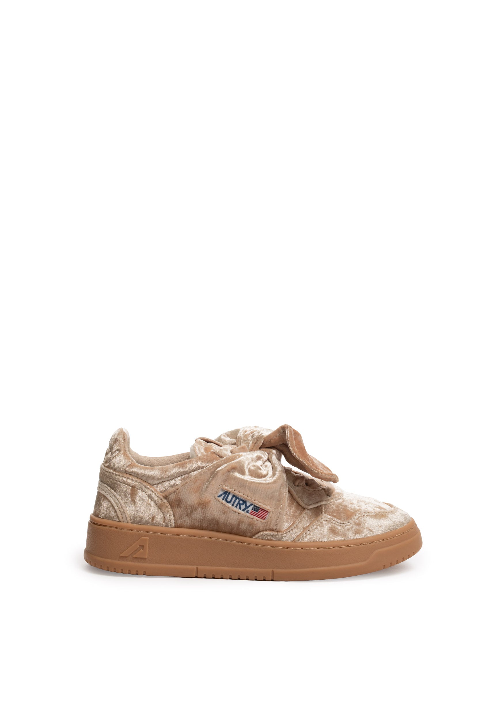 AUTRY Sneaker Donna Medalist Low Velvet Bow-Smoke Gray