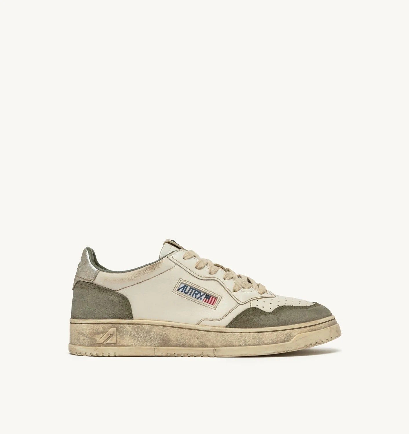 AUTRY Sneakers Uomo Medalist Low Super Vintage-Lizard Silver