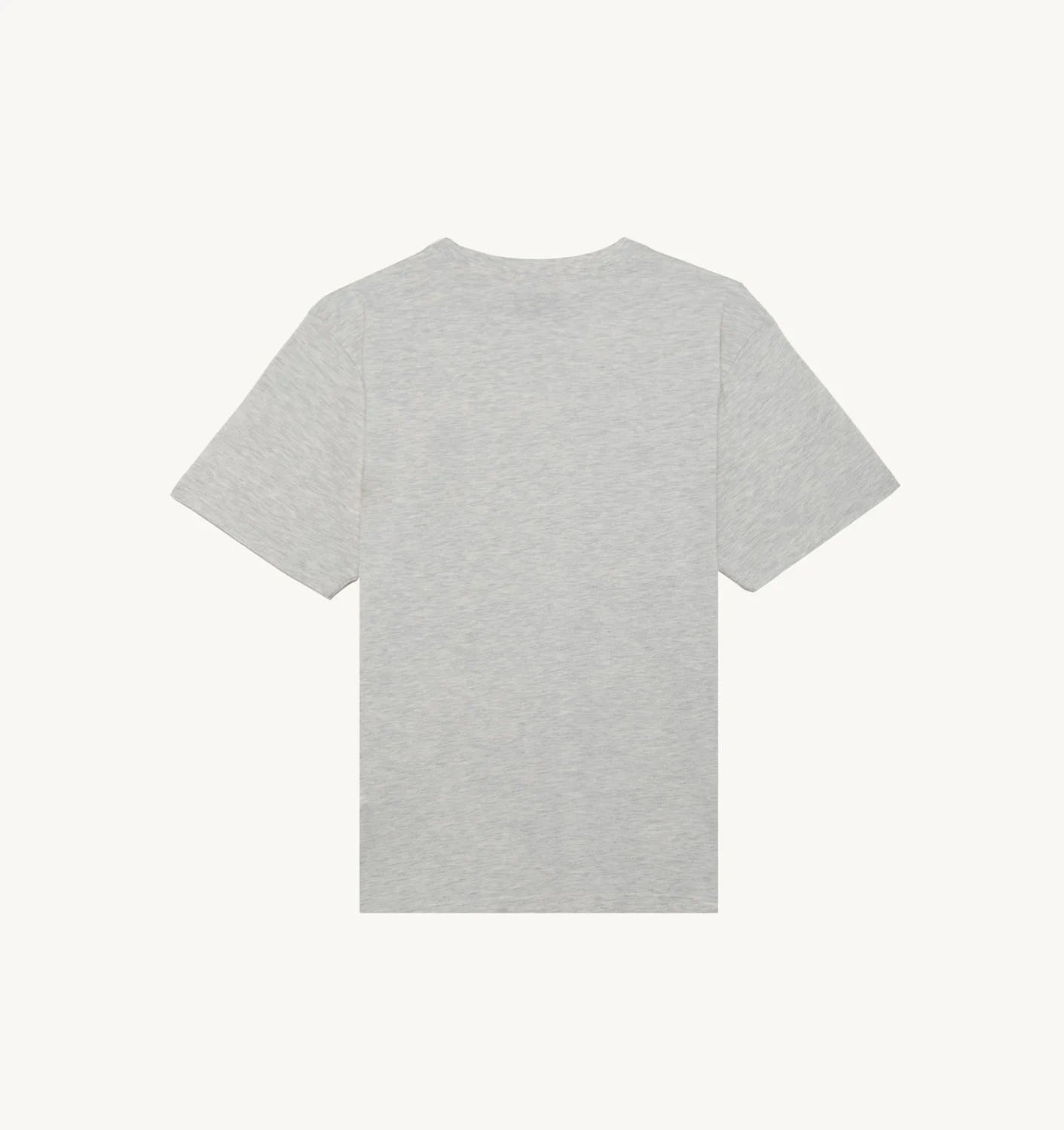 AUTRY T-shirt Uomo Logo Ricamato-Grigio Melange Chiaro