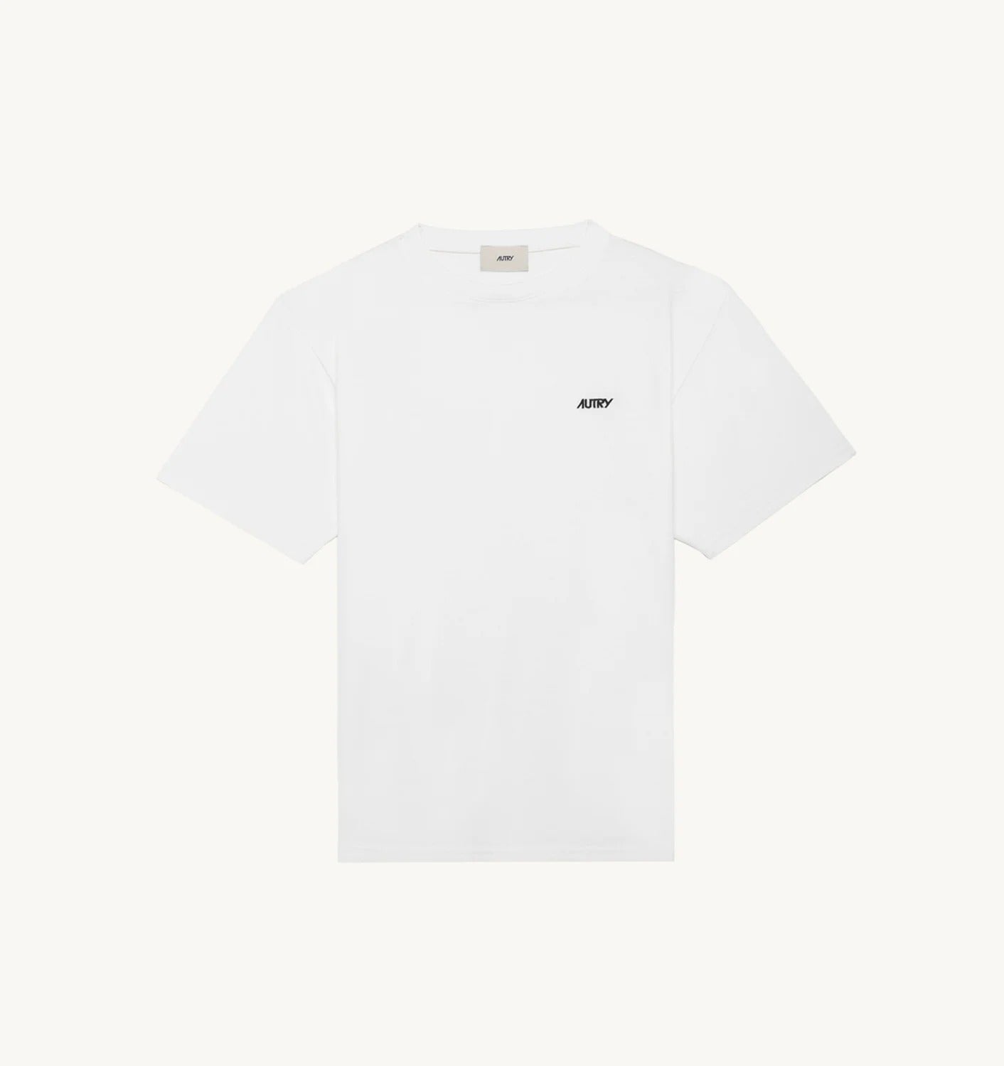 AUTRY T-shirt Uomo Logo Ricamato-Bianco