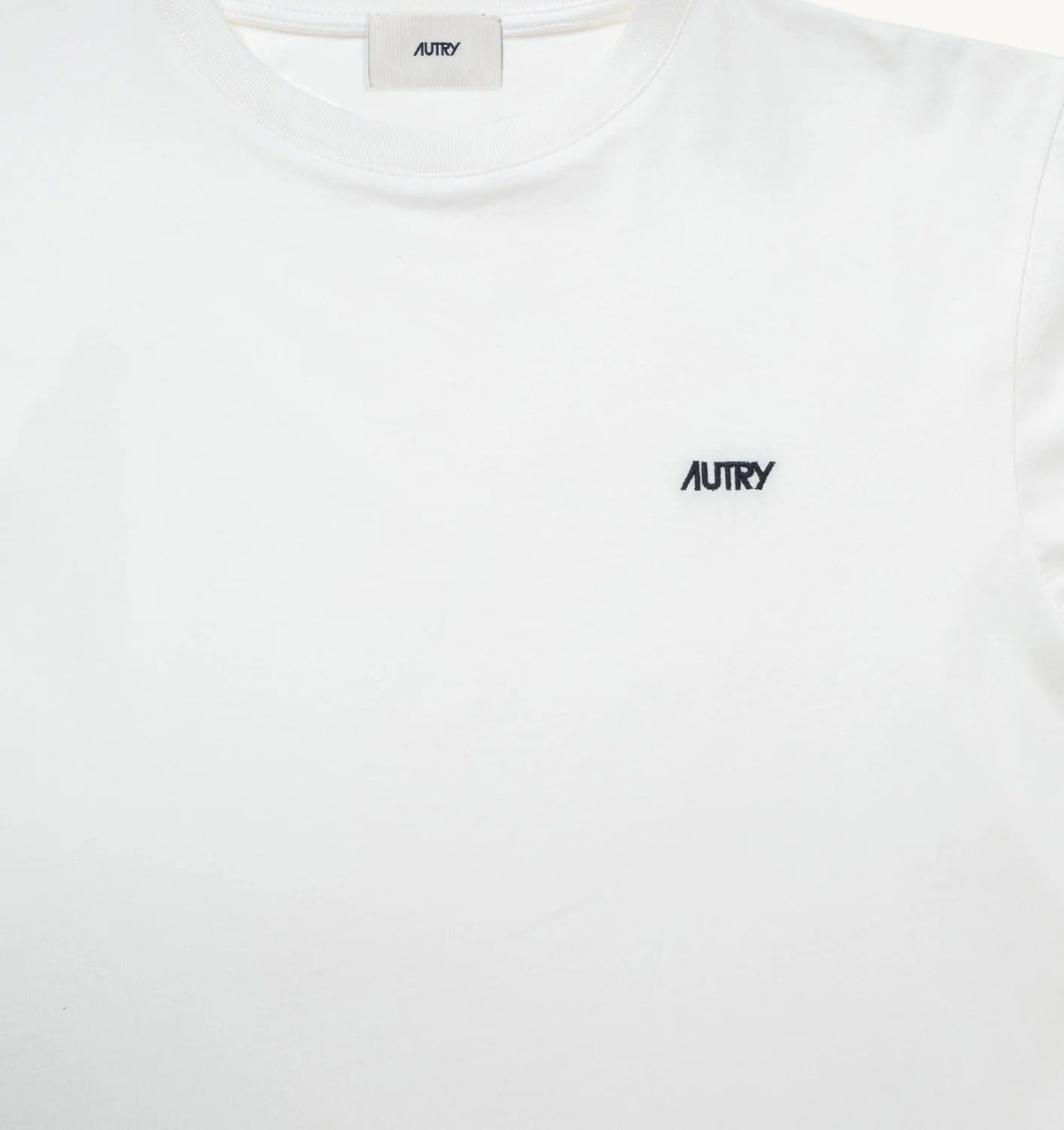 AUTRY T-shirt Uomo Logo Ricamato-Bianco