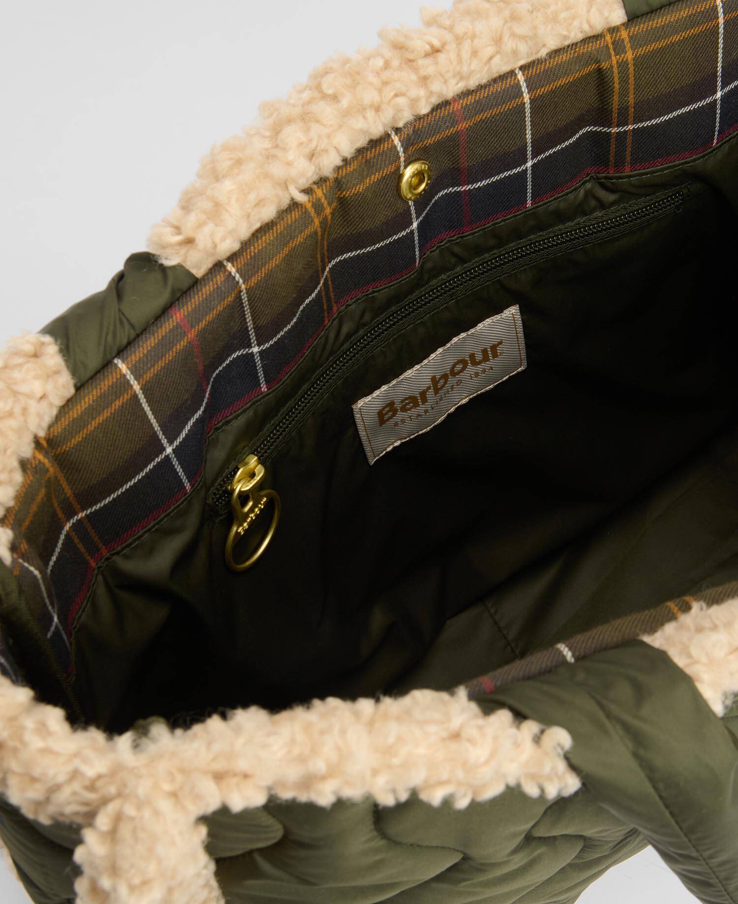 BARBOUR Borsa Donna Marnie Quilted Tote Bag-Olive