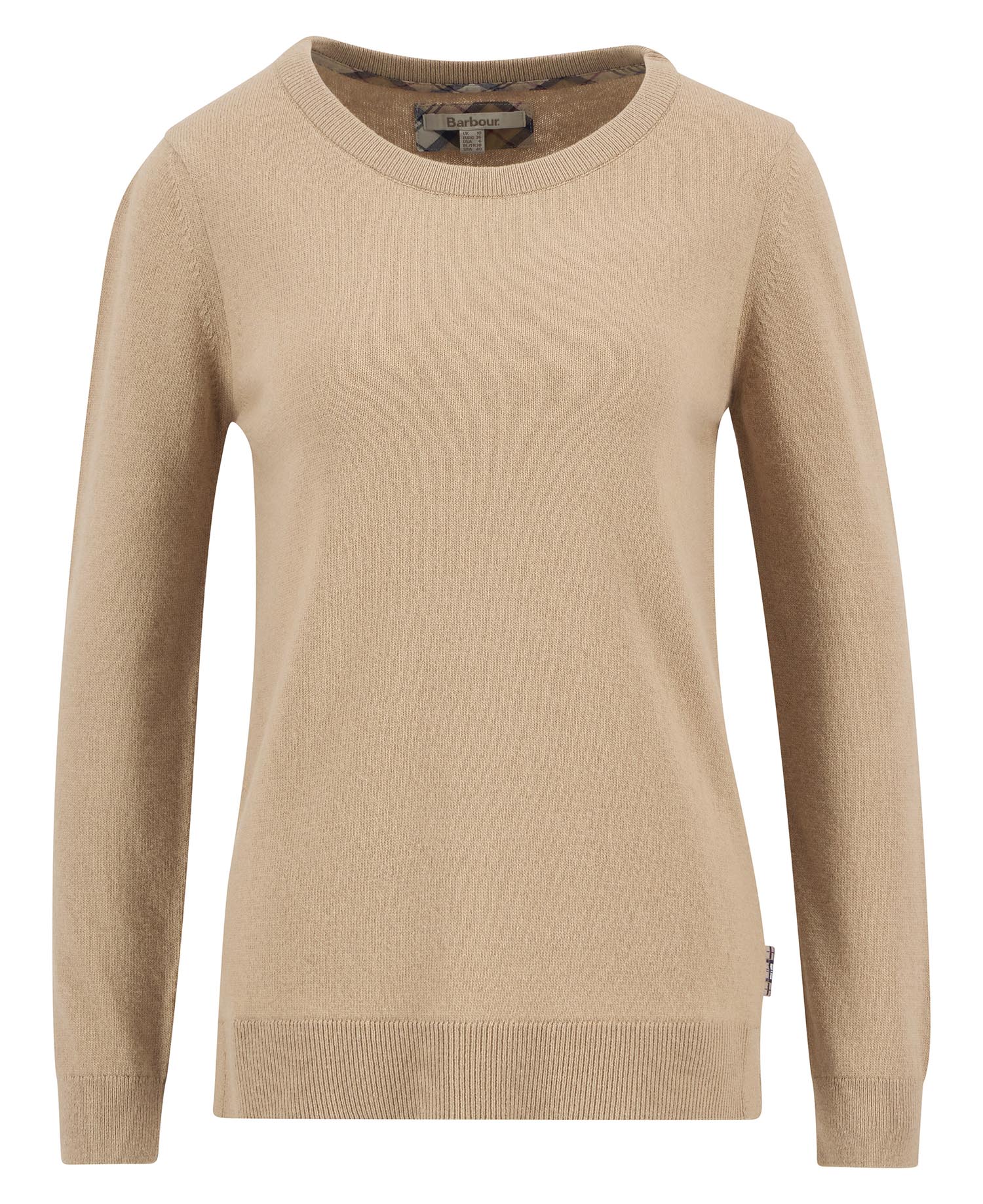 BARBOUR Maglia Donna Girocollo Pendle-Pale Camel Hessian