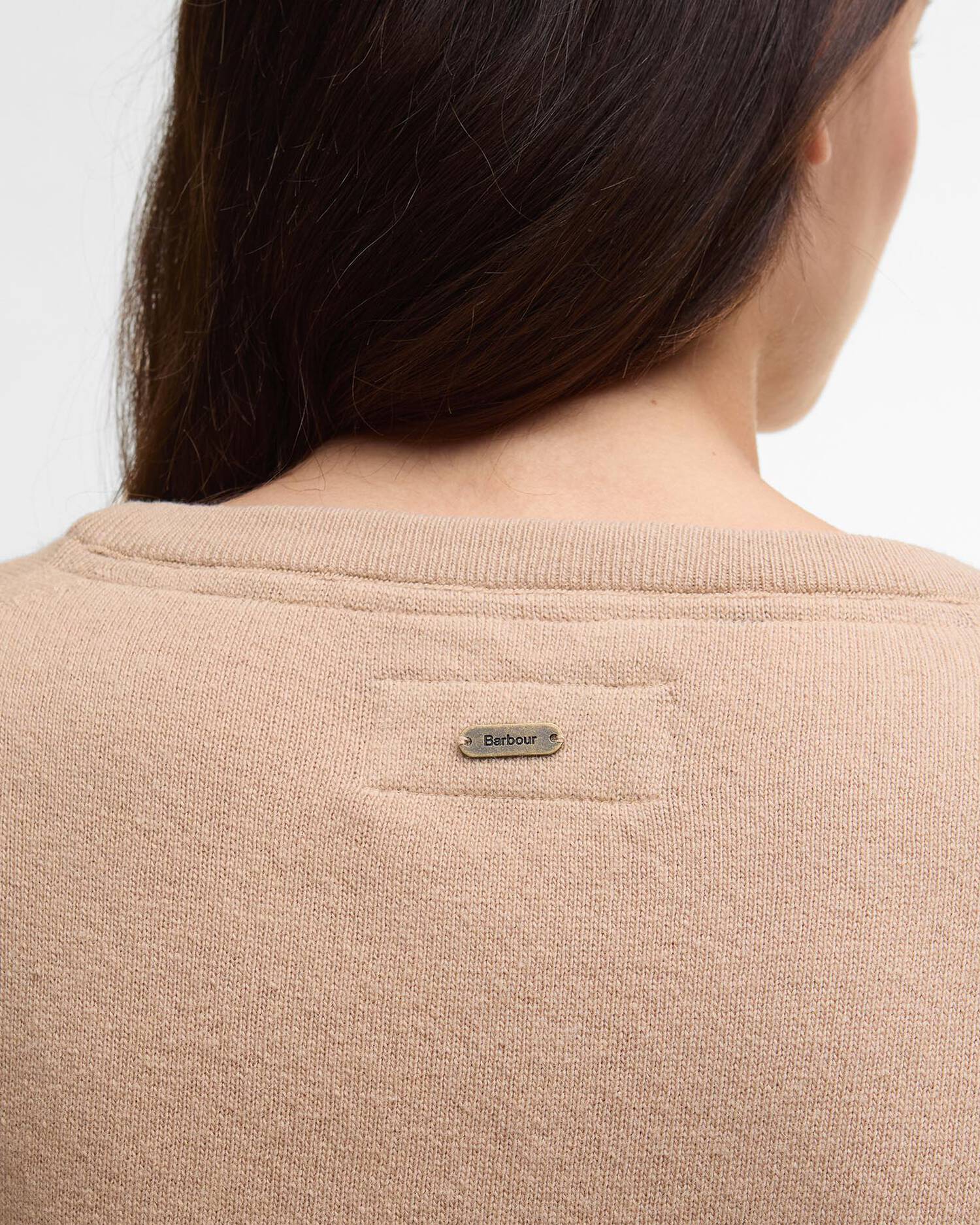 BARBOUR Maglia Donna Girocollo Pendle-Pale Camel Hessian