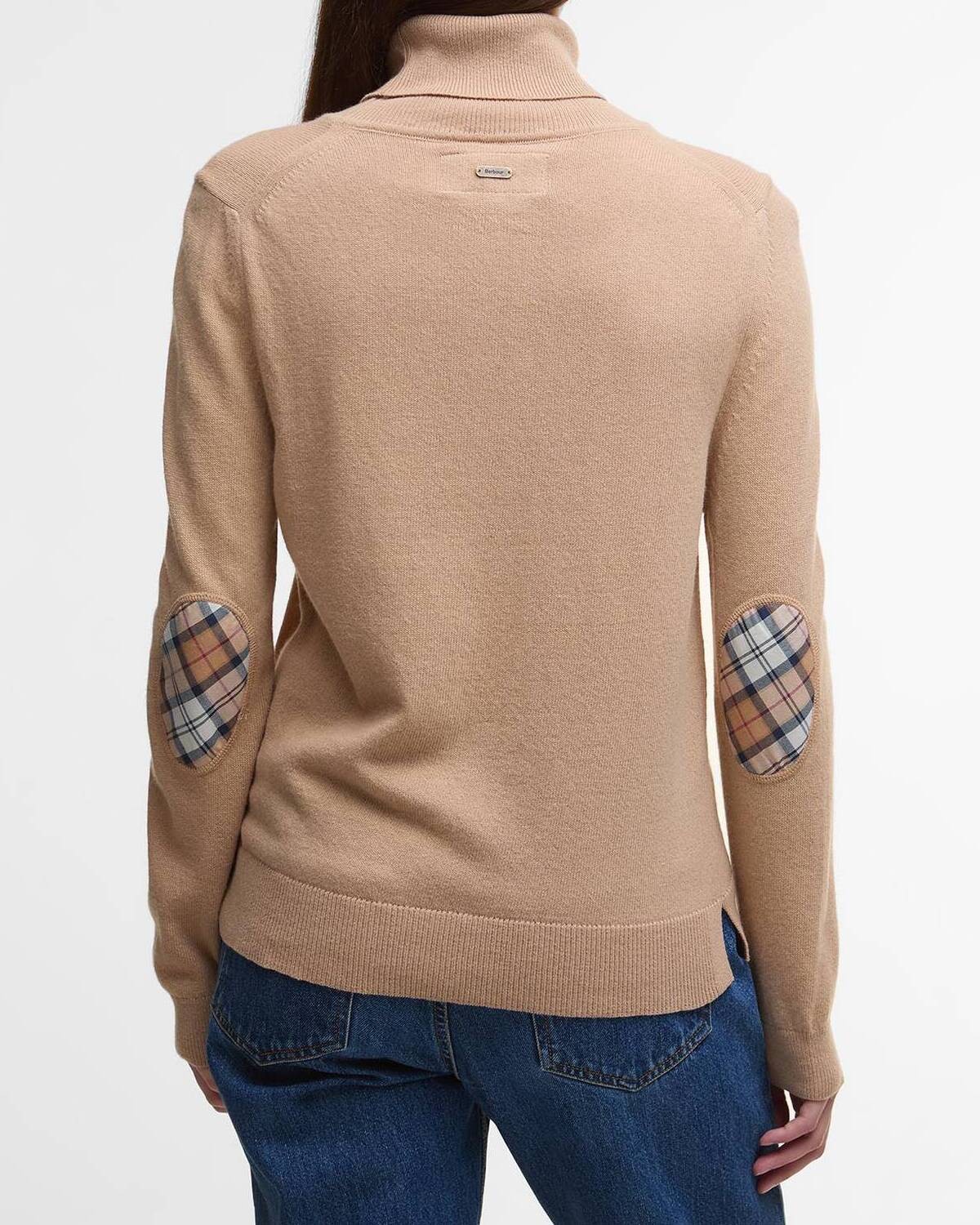 BARBOUR Maglia Donna Dolcevita Pendle-Pale Camel Hessian