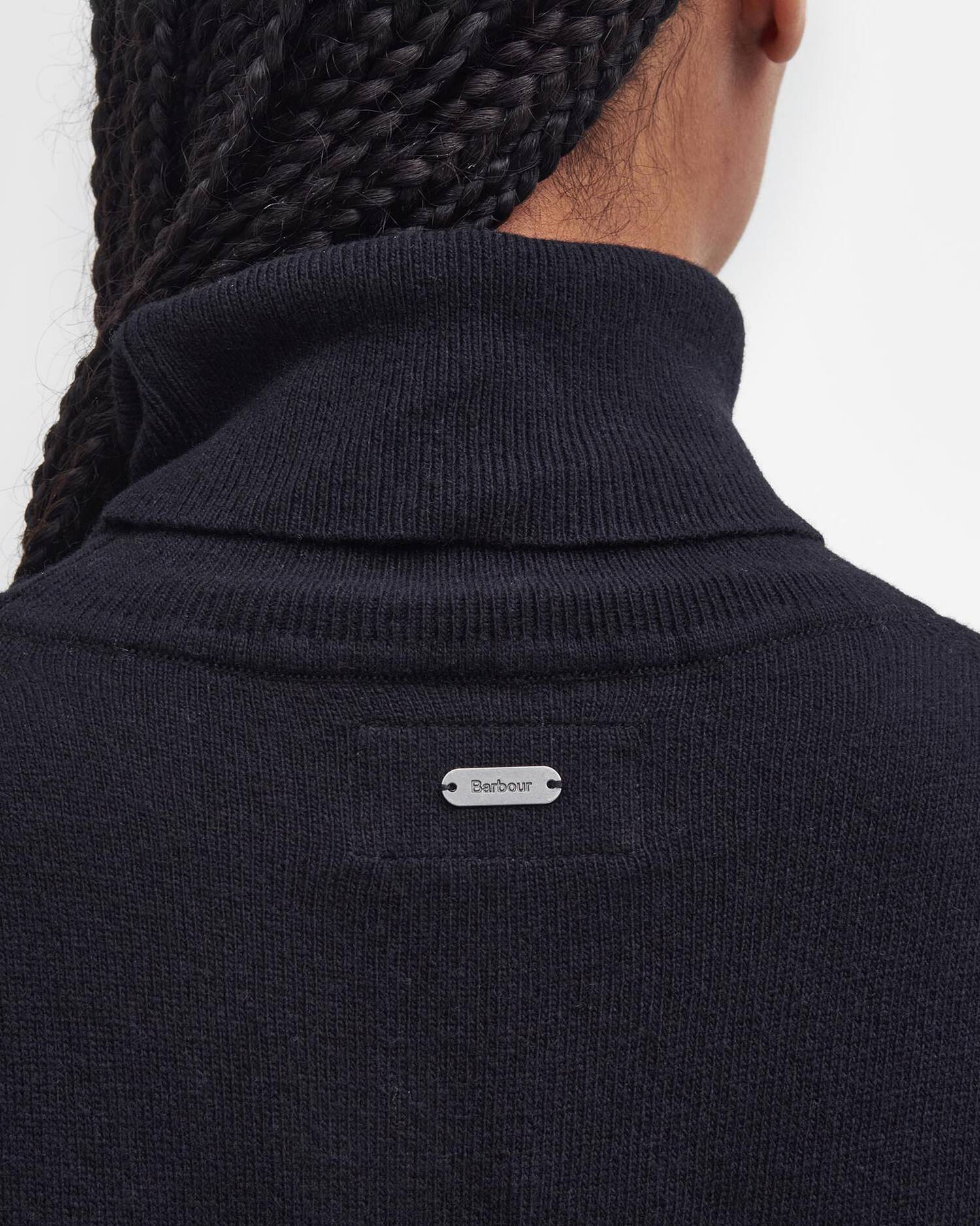 BARBOUR Maglia Donna Dolcevita Pendle-Black Hessian Tartar