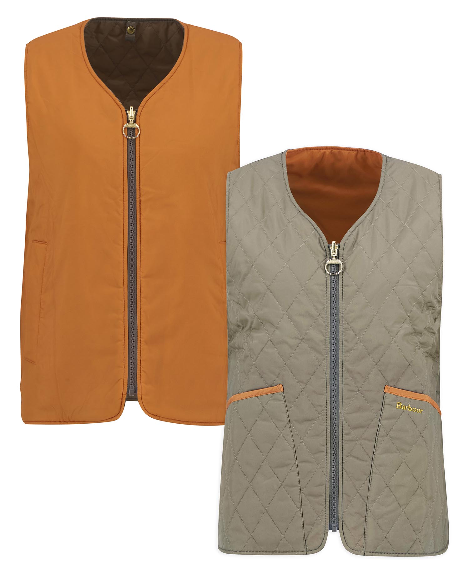 BARBOUR Smanicato Donna My Barbour Reversible-Timberwolf/Marigold