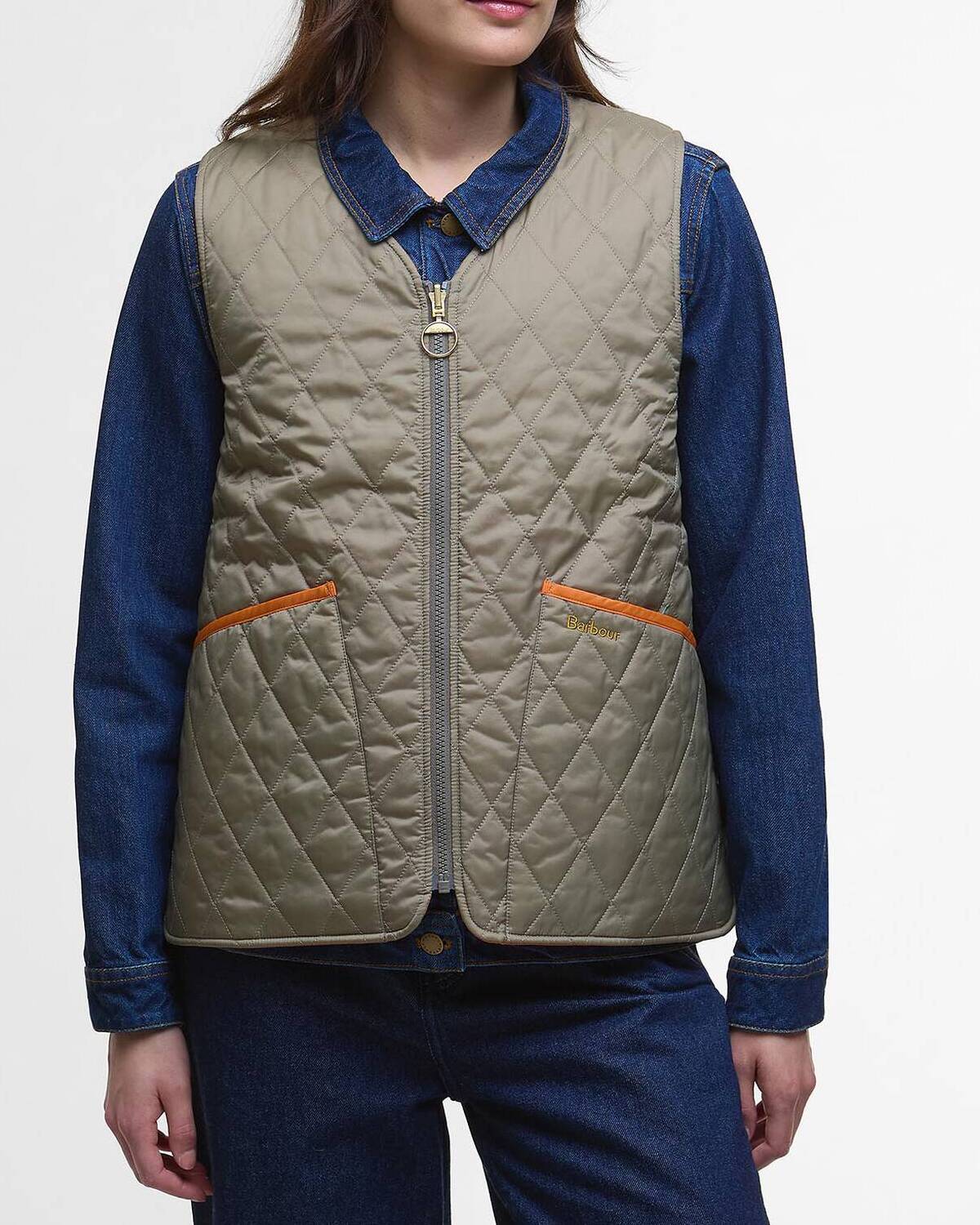 BARBOUR Smanicato Donna My Barbour Reversible-Timberwolf/Marigold