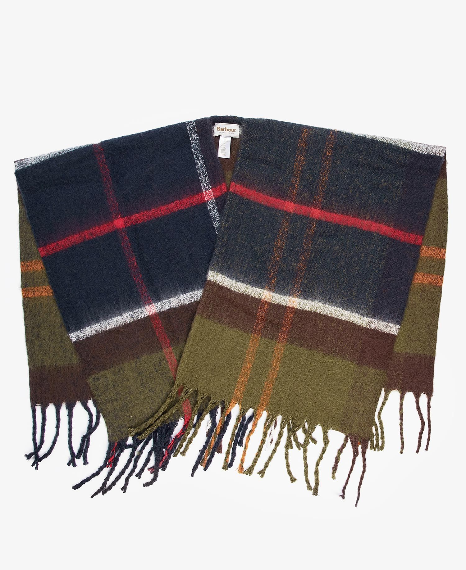 BARBOUR Mantella Donna Isla Boucle Serape-Classic Tartan