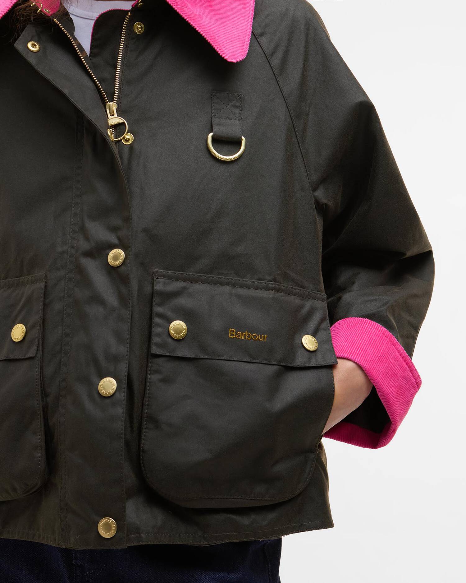 BARBOUR Giacca Donna Icons Spey Wax-Olive