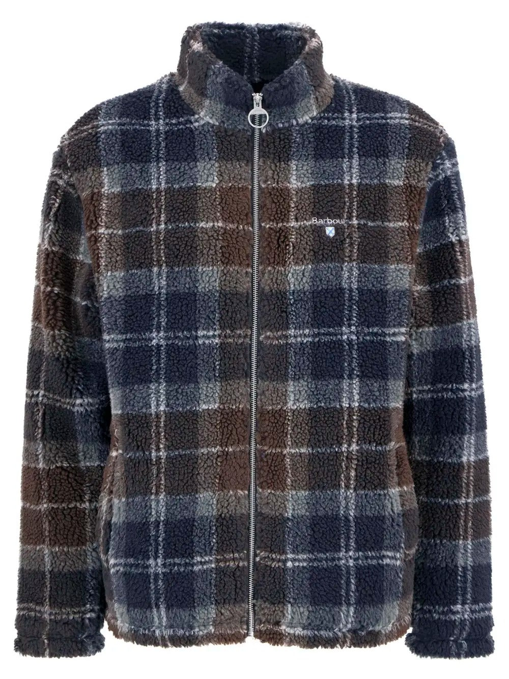 BARBOUR Felpa Uomo Sherpa-Midnight Oak Tartan